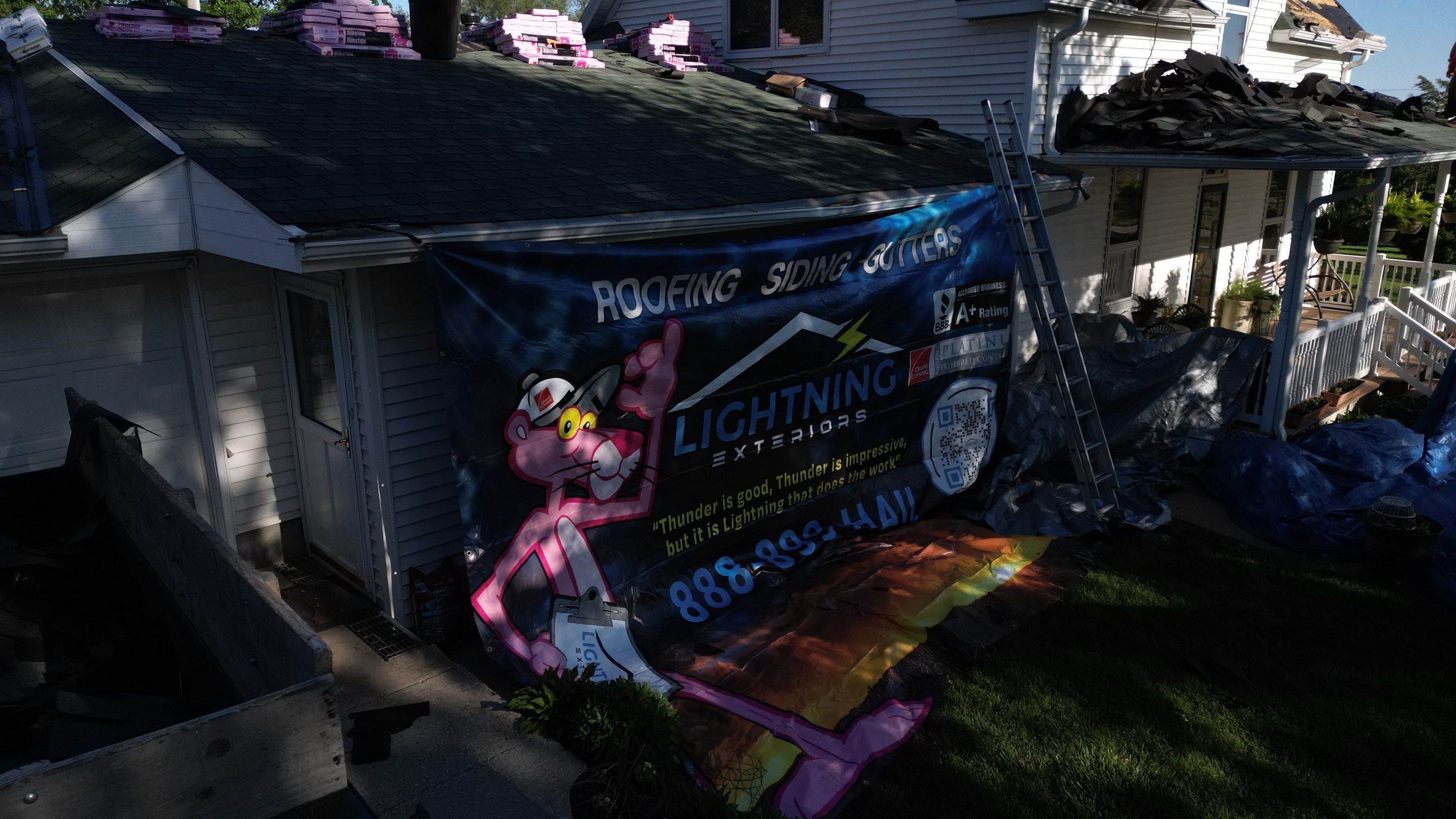 Residential Roofing Installation using Owens Corning Duration Driftwood by Lightning Exteriors