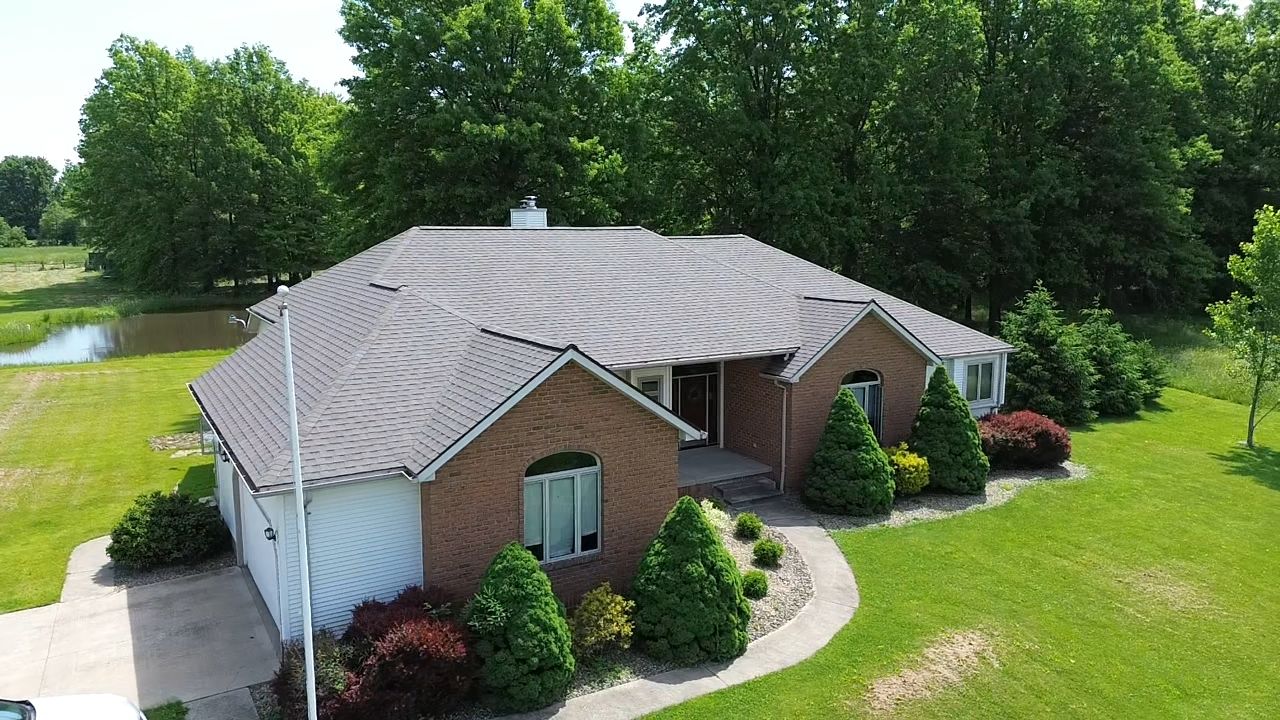 Atlas Pinnacle, Color, Weathered Wood, Drip Edge, Color, Royal Brown by Eagle Eye Roofing