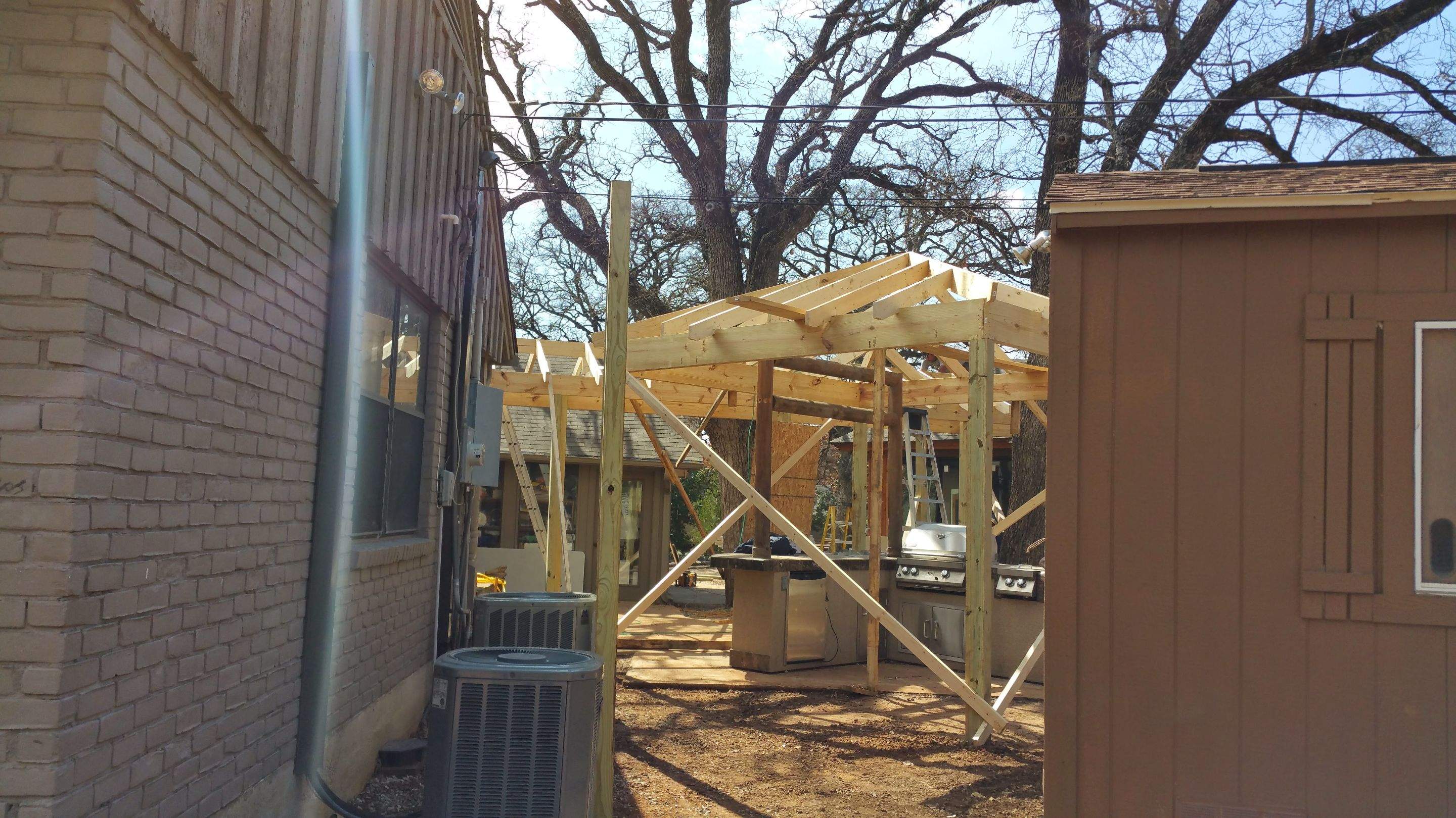 Covered Walkway Patio for a Private School by First United Roofing & Construction