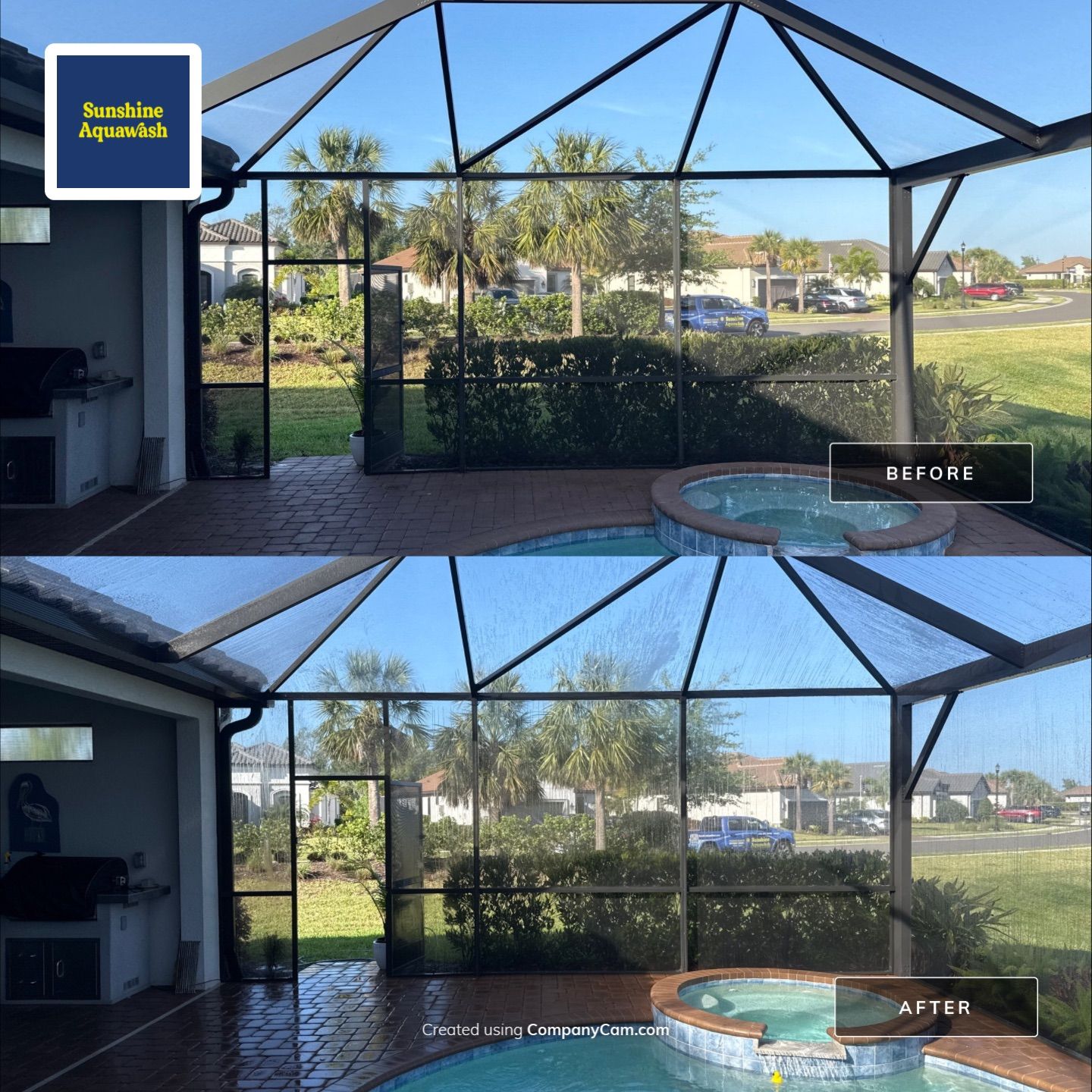 Barrel Tile Roof Cleaning in Artisan Lakes, Palmetto, FL | No Roof Walking on Roof by Sunshine AquaWash