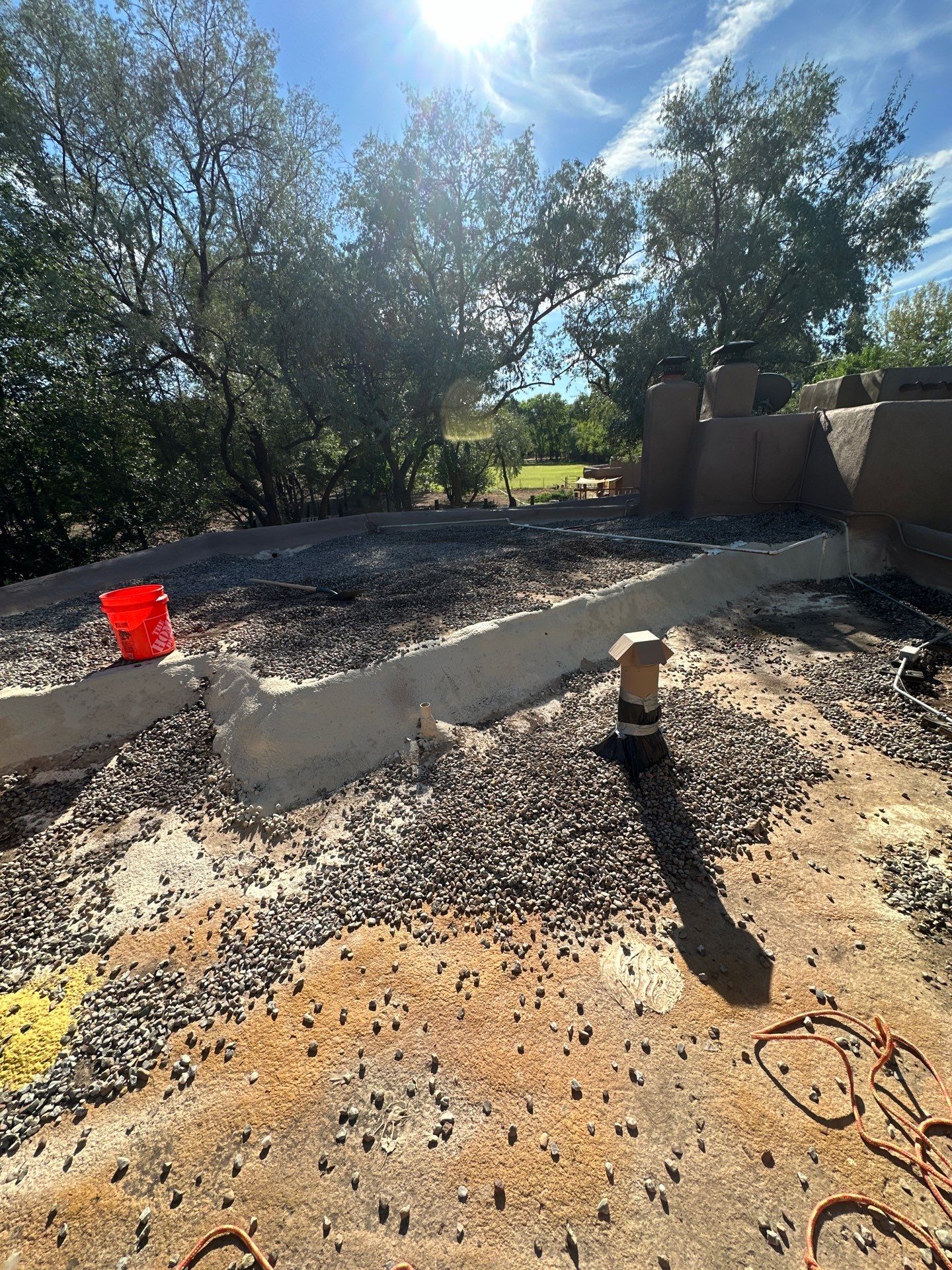 Residential roof application by SPF Services 