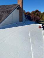 Roof Installation using Silicone TPO by ExteriorPros