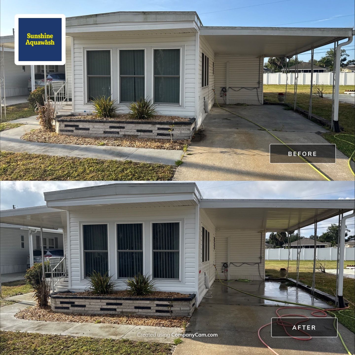 Mobile Home Soft Wash & TPO Roof Cleaning in Leisure Lake Mobile Home Park – Palmetto, FL by Sunshine AquaWash