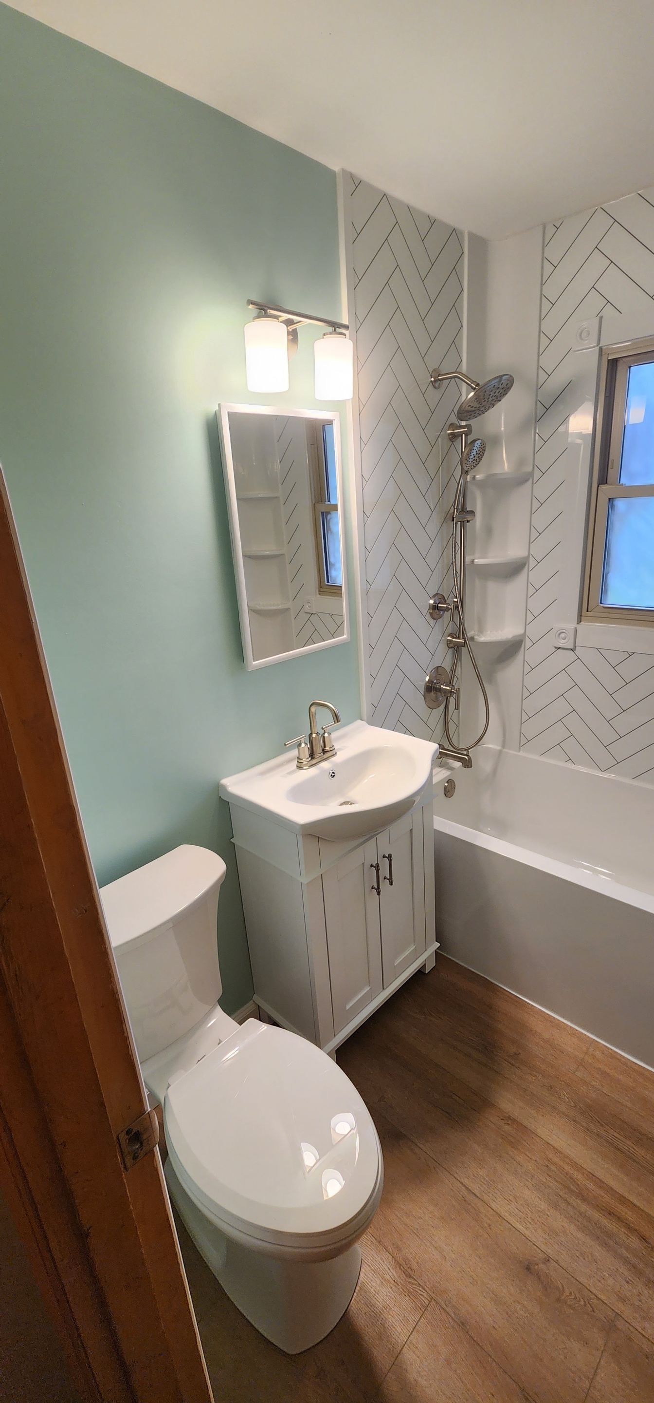 Tiny Bathroom Remodel by The Shower Company