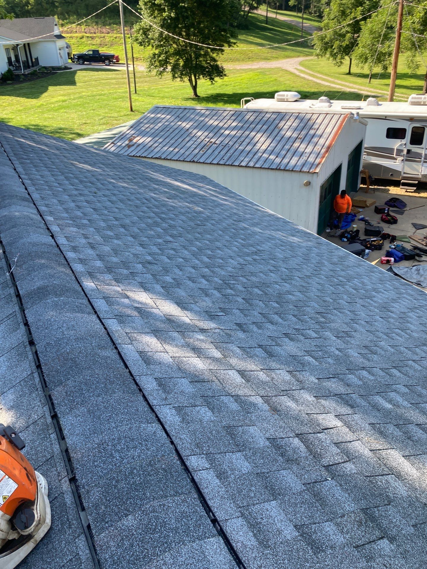 Residential Roofing Installation using GAF Timberline HDZ Oyster Grey by Rainstoppers Roofing