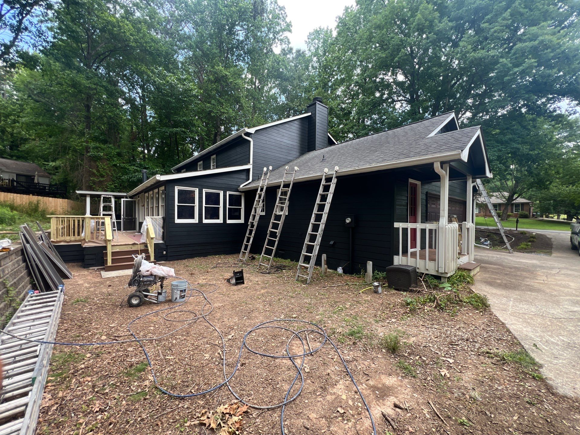 Custom Deck Construction and Exterior Painting Transformation in Kennesaw by Swift Home Renovations