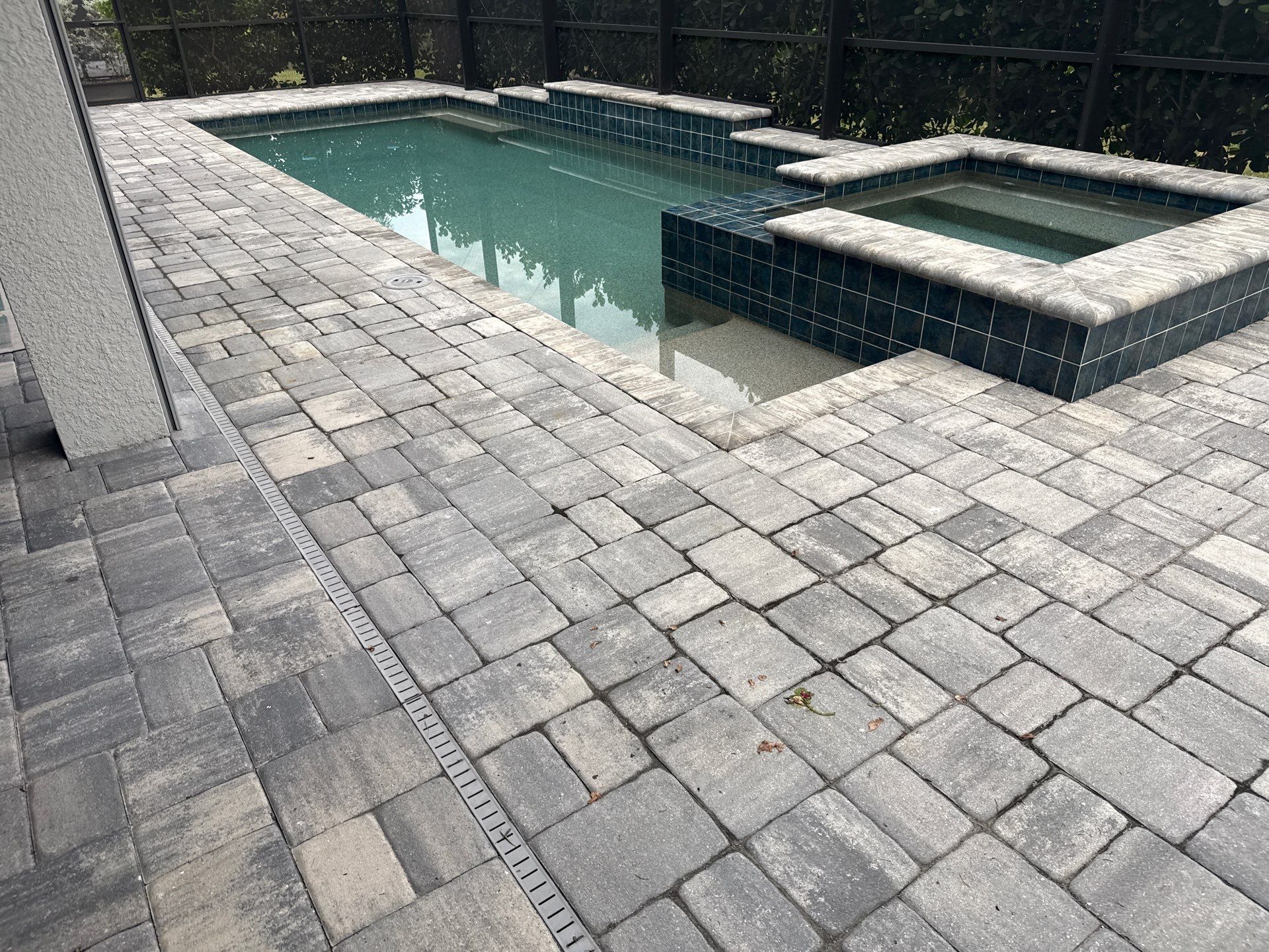 Paver Pool Deck Cleaning, Screen Enclosure & Front Entrance Cleaning – Cresswind at Lakewood Ranch, FL 34211 by Sunshine AquaWash