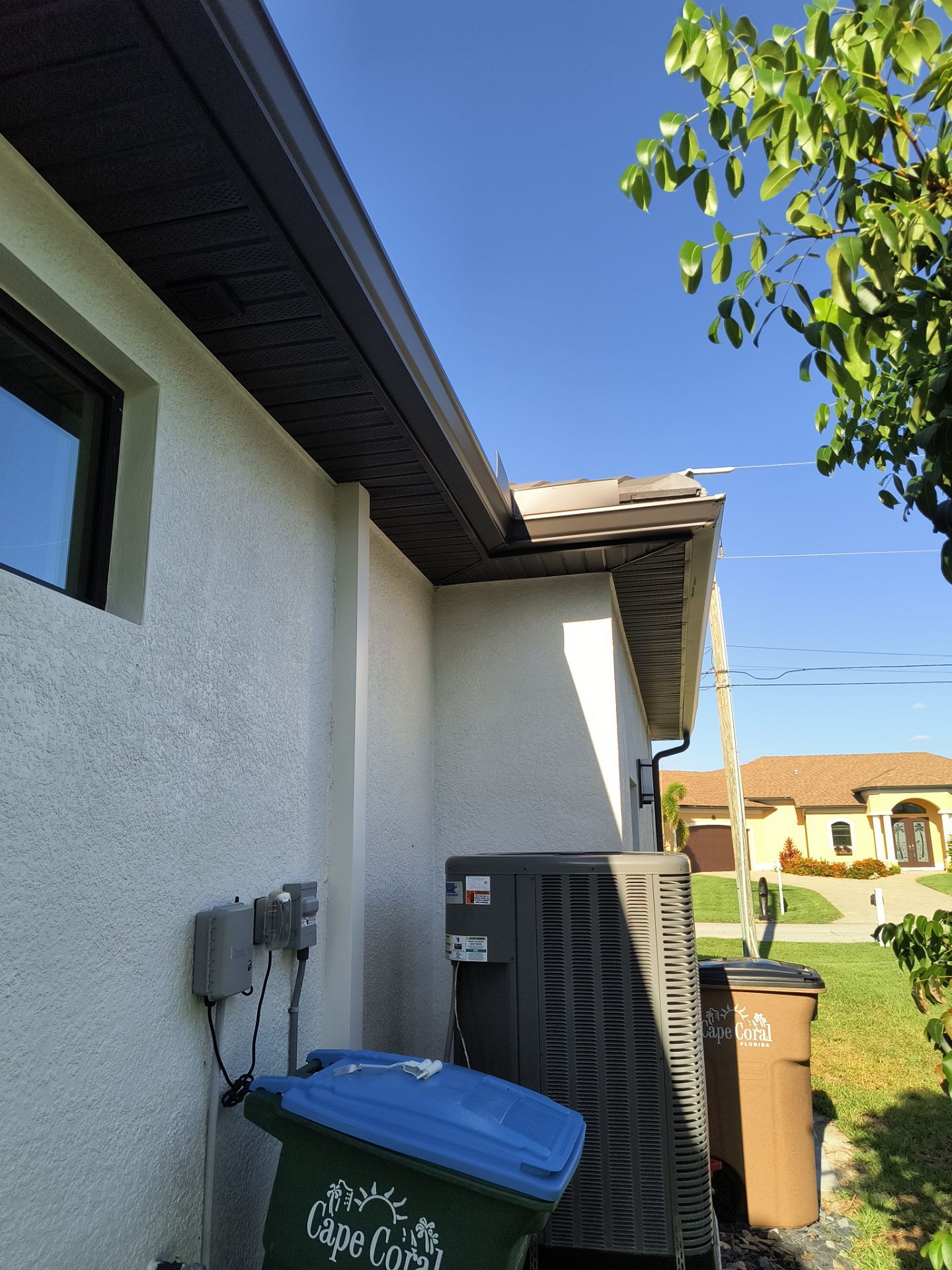 Dark Bronze 7-Inch Gutter Installation in Cape Coral FL by Gutter Professors