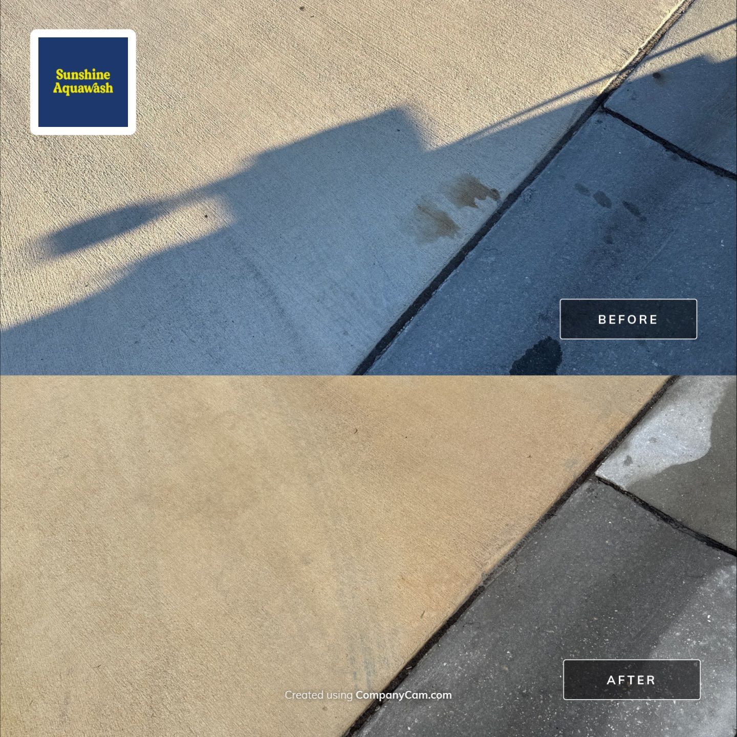 Rust Stain Removal from Concrete Driveway and Pavers in Park East at Azario | Lakewood Ranch, FL by Sunshine AquaWash