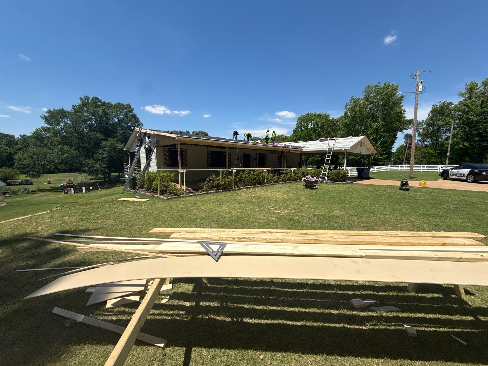 Structural Roof Restoration and Porch Repair in Hernando MS by Revival Roofing Services