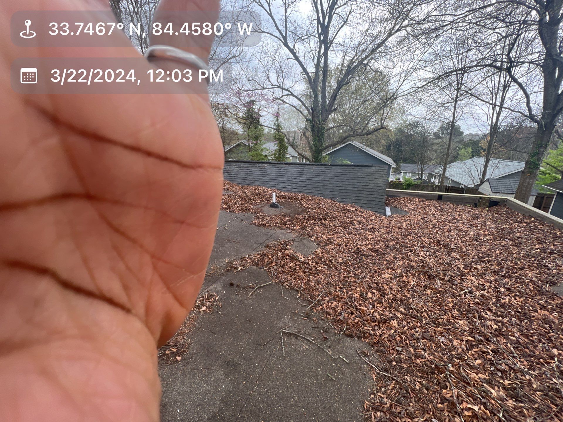 Gutter Cleaning using brown bags by Roof Bullies