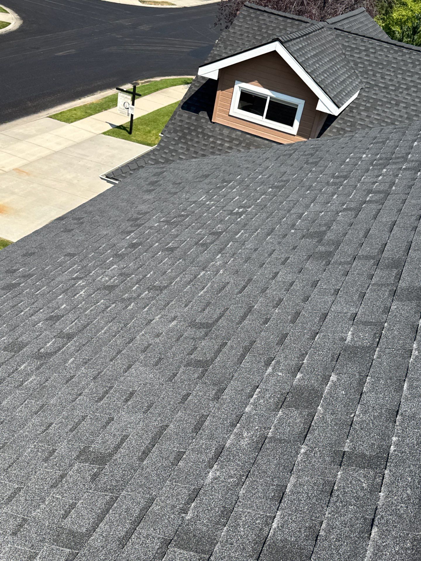 Meridian Residential Roof Replacement Using Dark Gray Architectural Shingles by Olive Roofing
