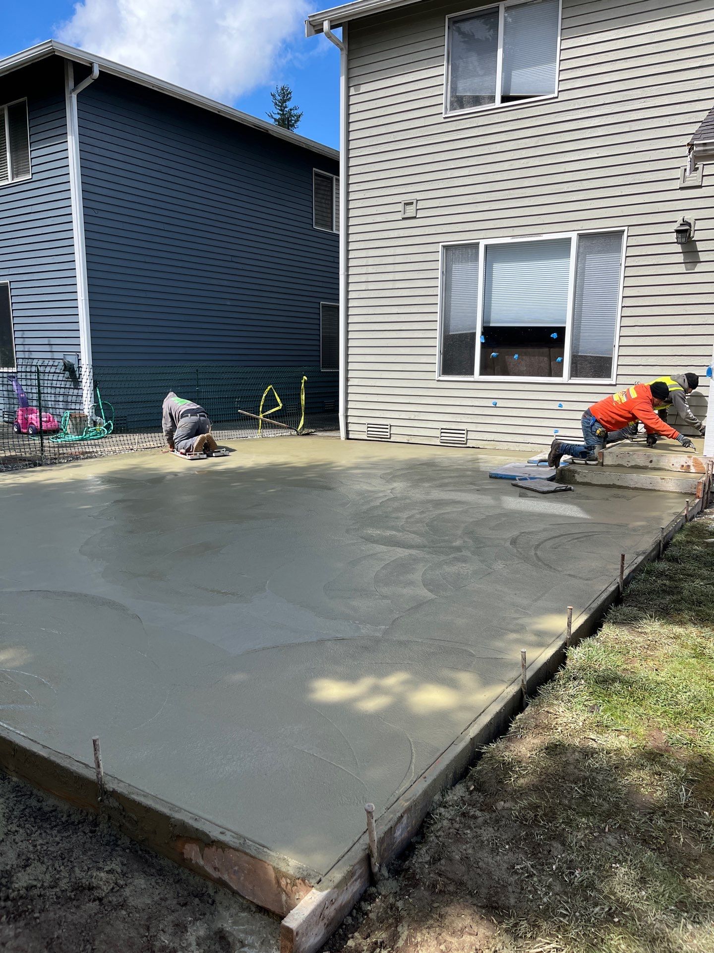 Benedict | Stamped Concrete Back Patio by Jireh Asphalt & Concrete Inc 