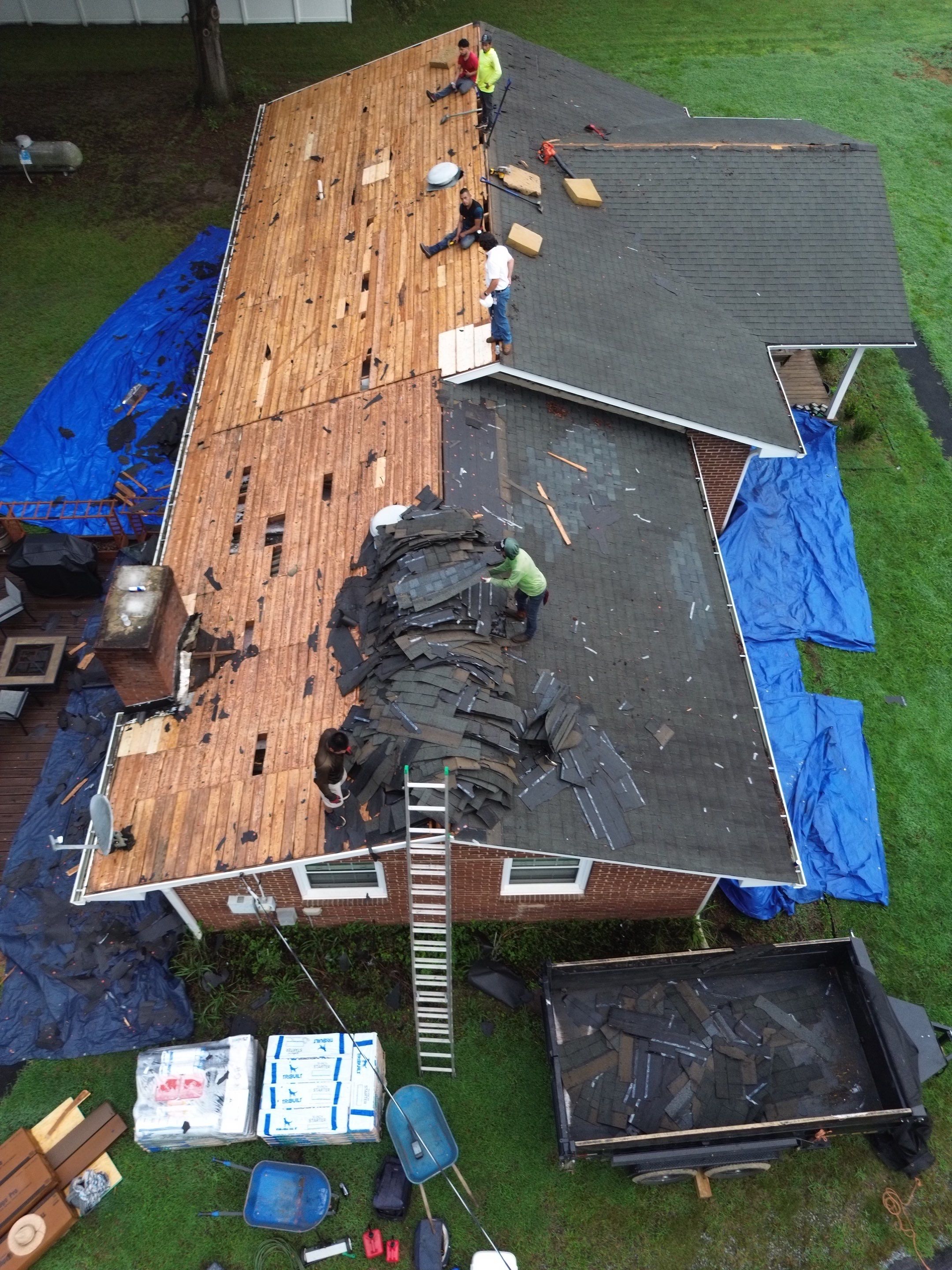 Roof replacement, interior and gutter repair by hail and wind damage by Just Brilliant Restoration JBR