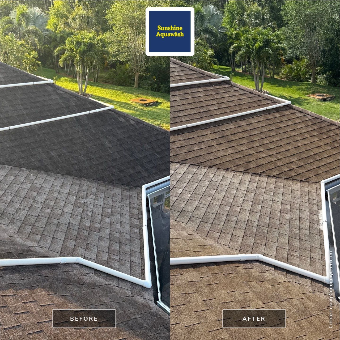 Asphalt Shingle Roof Cleaning in Creekwood Community – Bradenton, FL by Sunshine AquaWash