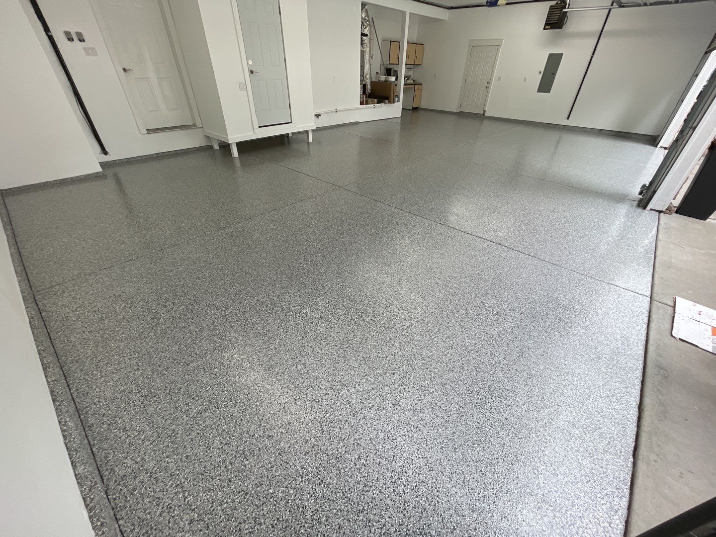 Garage Transformation using Slate Stone by Croc Coatings, LLC
