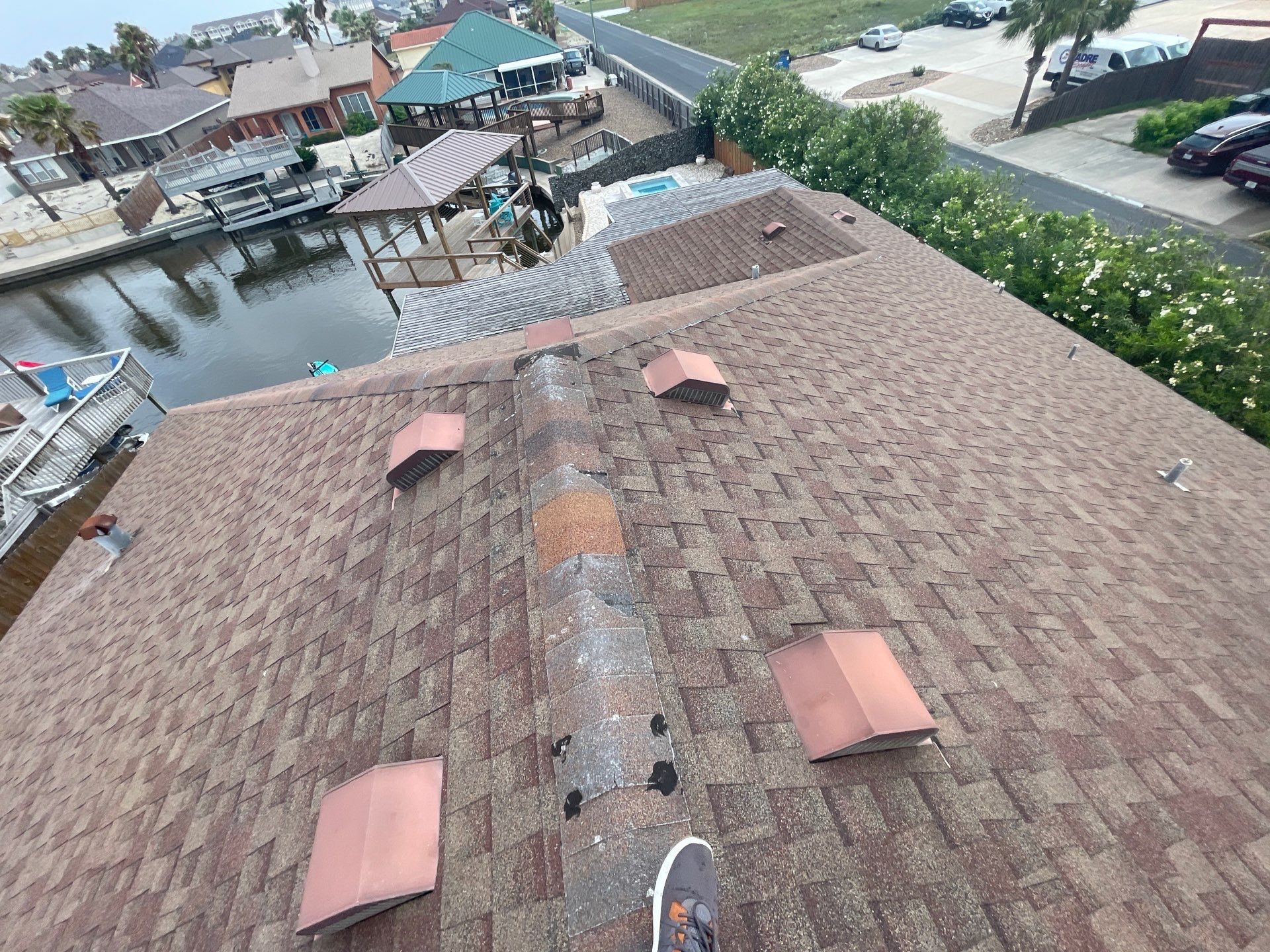 Residential Roofing Installation using GAF HDZ Barkwood by Lighthouse Roofing