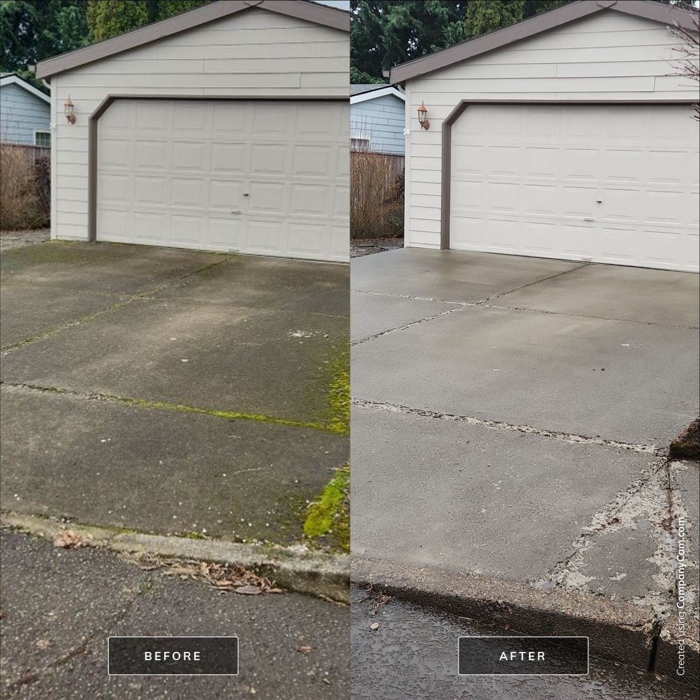 Concrete wash using Biocide by Willamette Outdoor Wash LLC