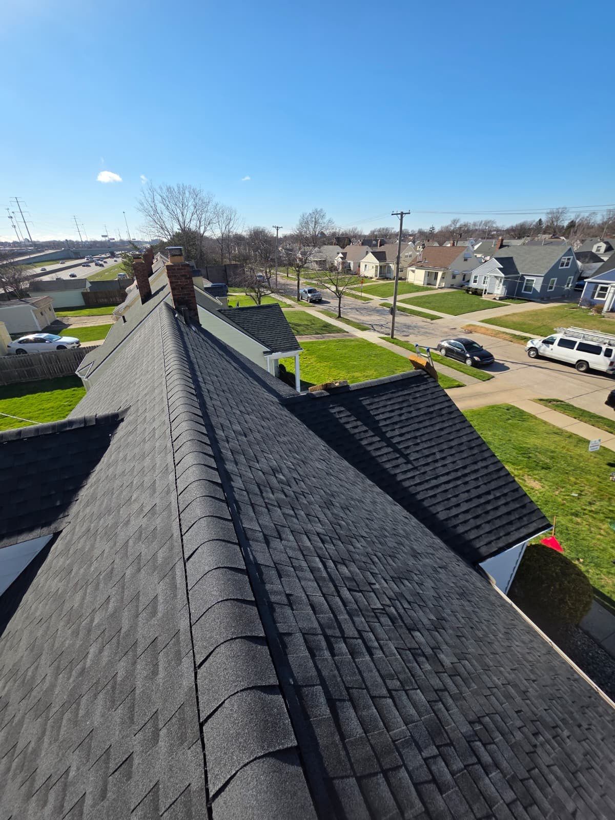 Cleveland Roof replacement - Charcoal shingles by Atlas Roofing & Restoration