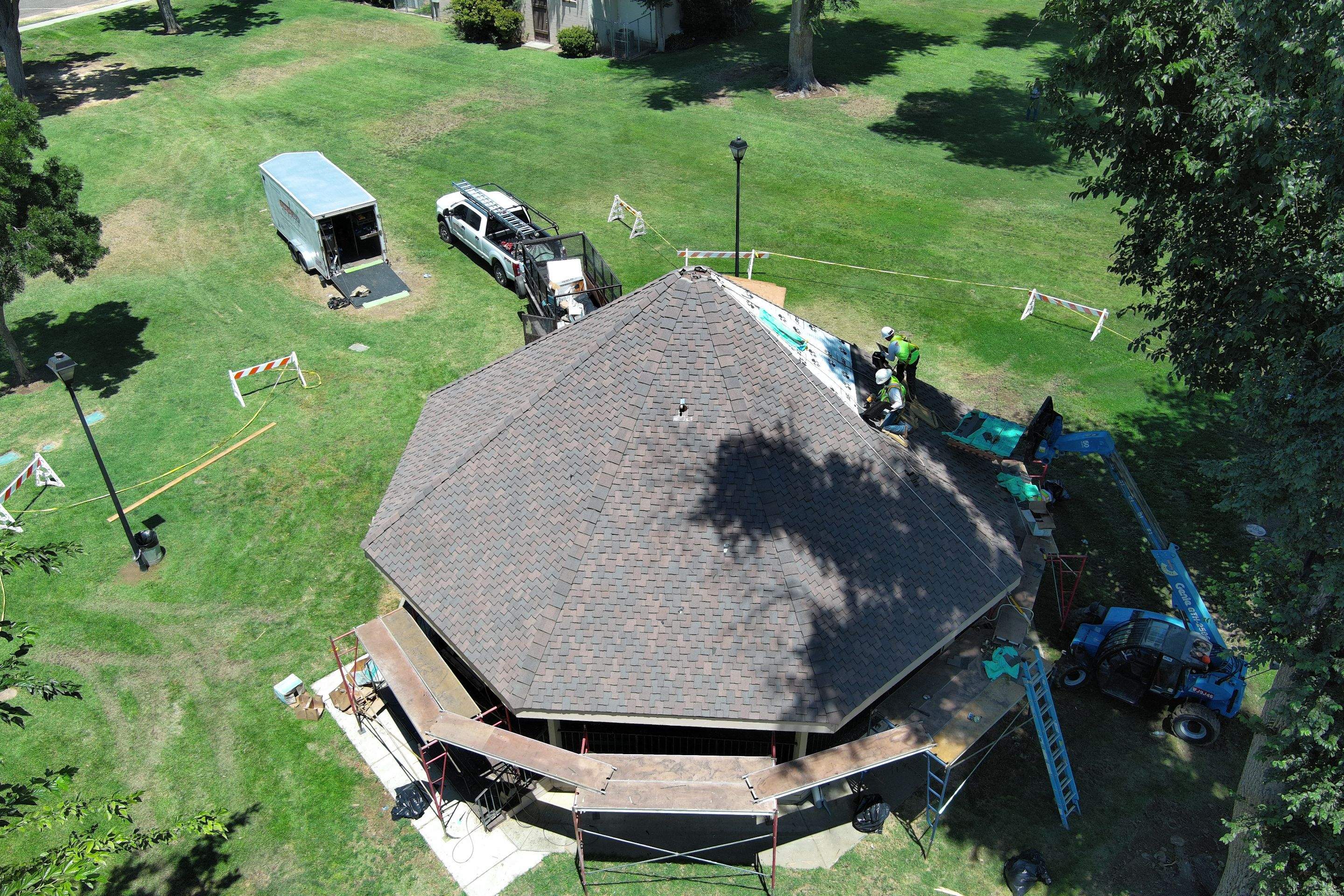 City of Gustine Gazebo project by Straight Edge Roofing Inc
