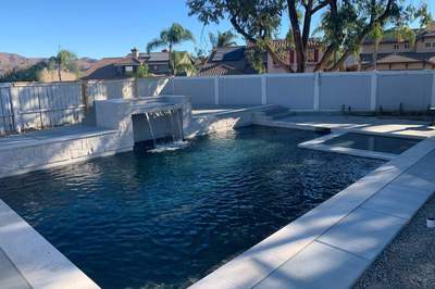 Pool and spa and modern grotto