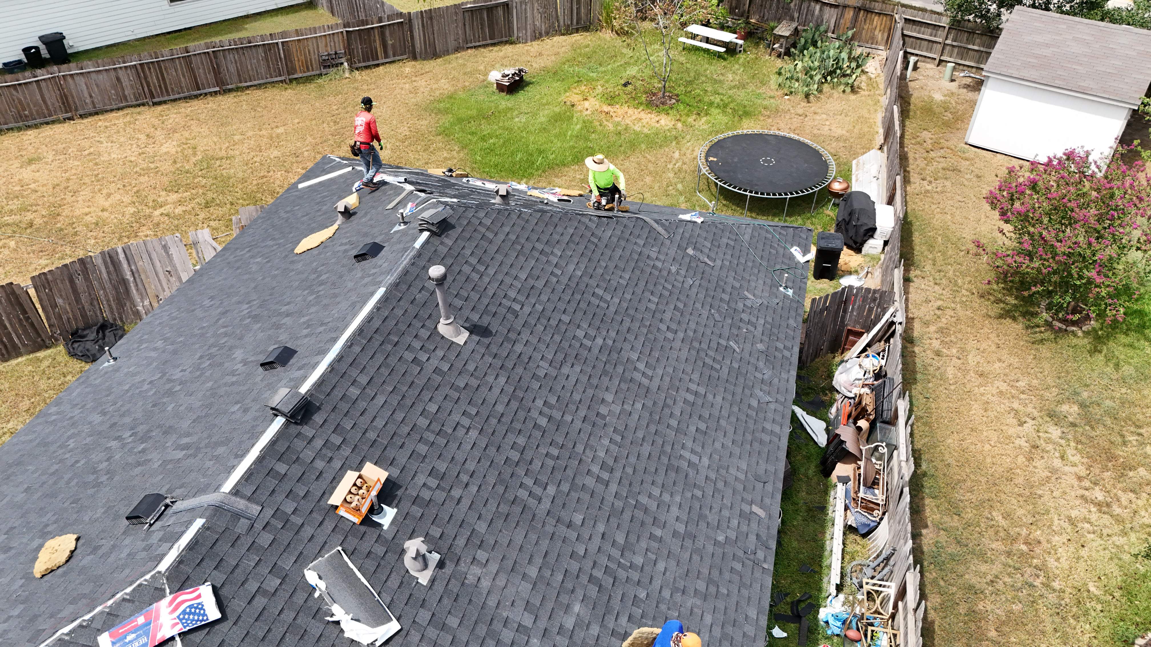 Rustic Black Shingle Roof Replacement — Spring, TX by PL Roofing & SB Roofing, LLC.