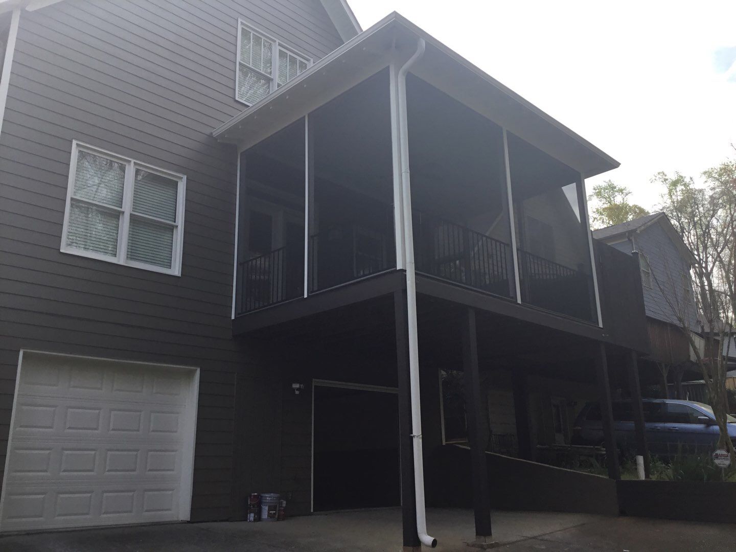 Elevated Screened Porch and Composite Deck Installation in Atlanta by Swift Home Renovations