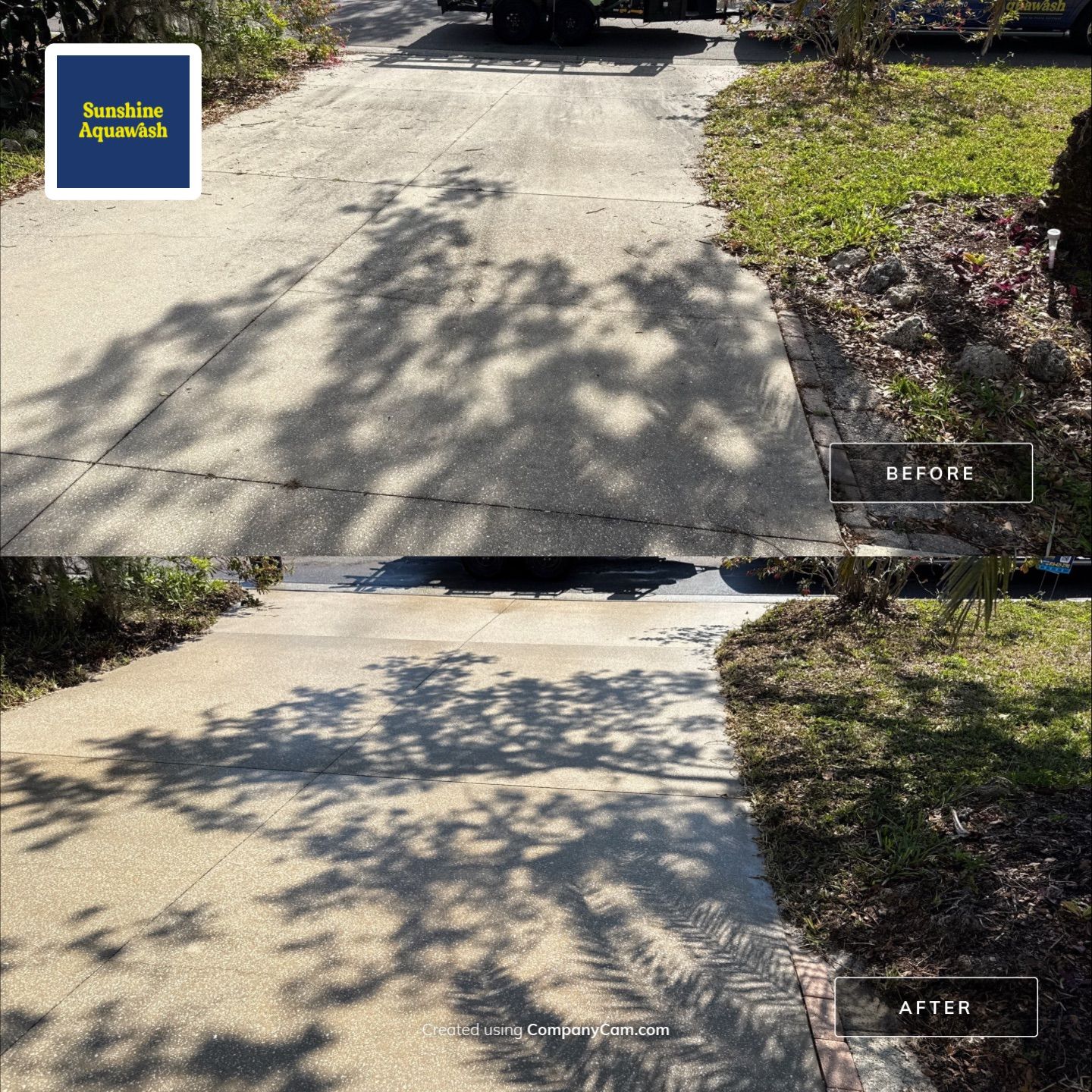 Concrete Driveway, Entryway & Street Curbing Cleaning | Foster’s Creek Community | Palmetto, FL by Sunshine AquaWash