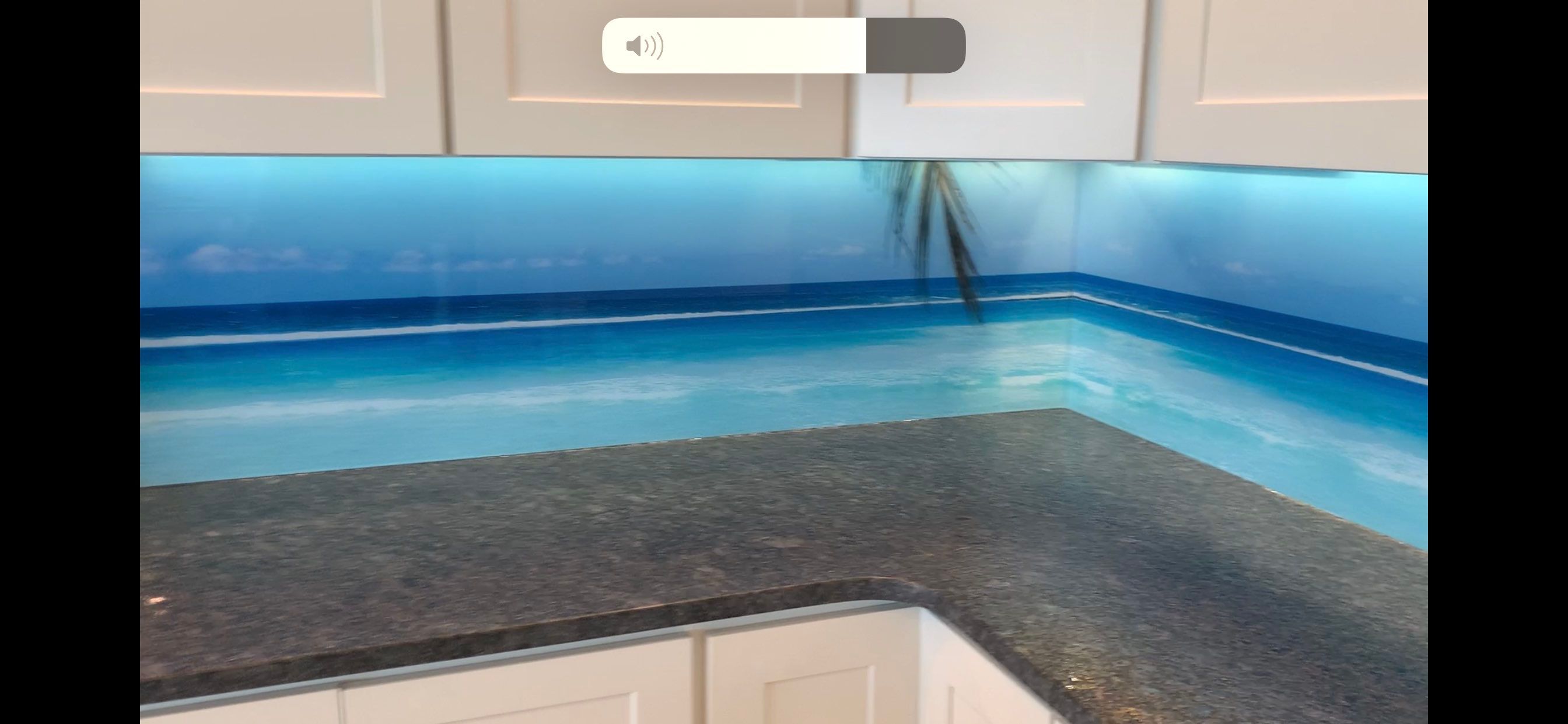 Kitchen Remodel using Maui Beach IMAGIO Solid Glass Backsplash by IMAGIO