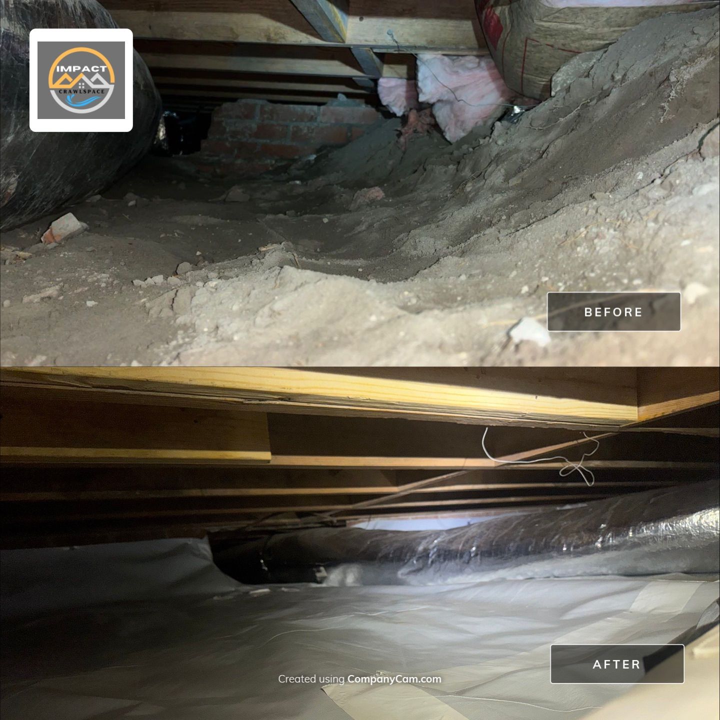 Sealed Crawlspace using Aprilaire E-70 Dehumidifier by Impact Crawlspace