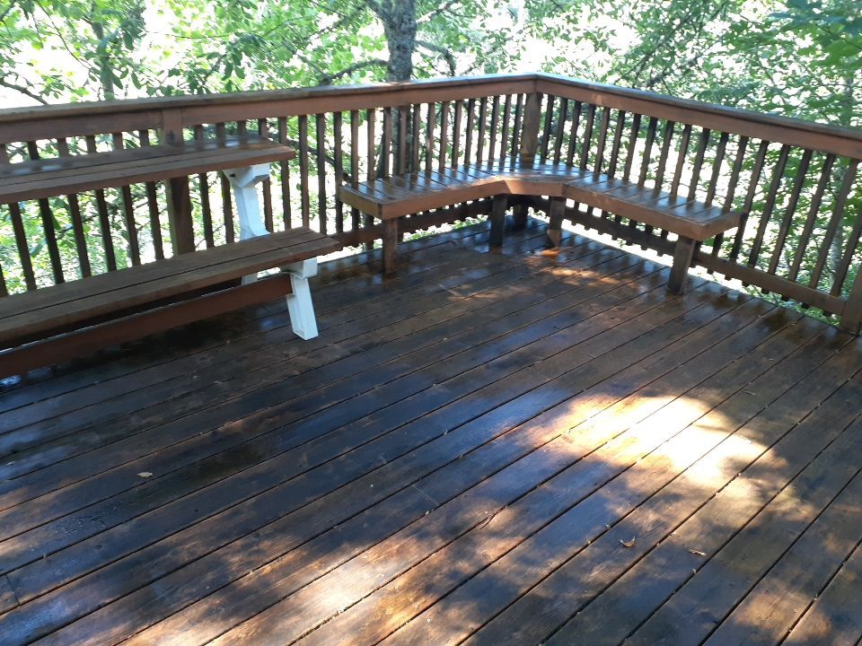 Deck Restoration using Armstrong-Clark Semi-Transparent Cedar 97229 by Paul Schopp