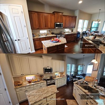 Cabinet Painting in Round Rock