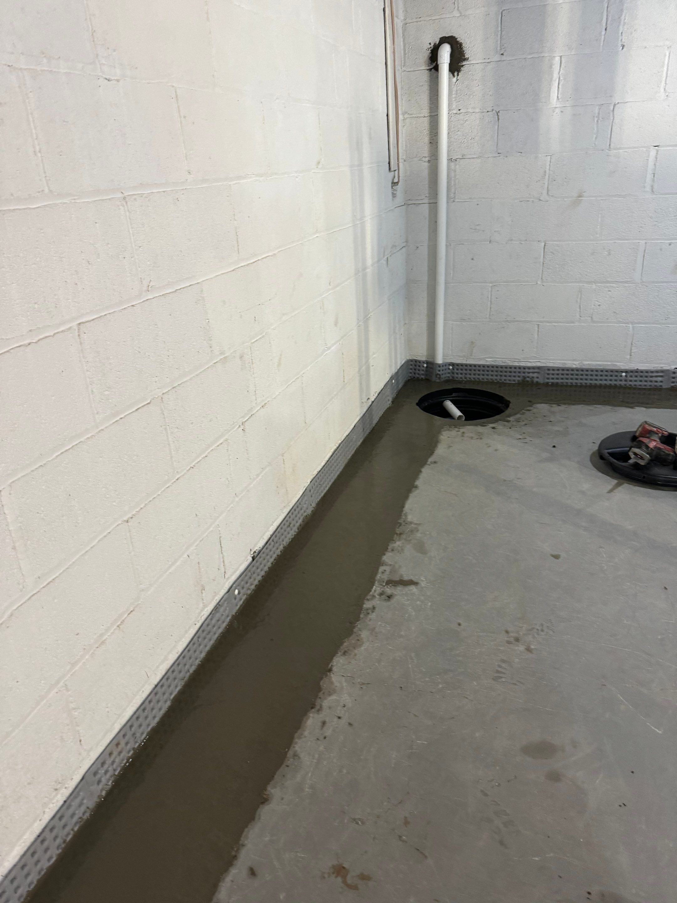 Interior French Drain Boonton NJ by Pure Service Pro, LLC 