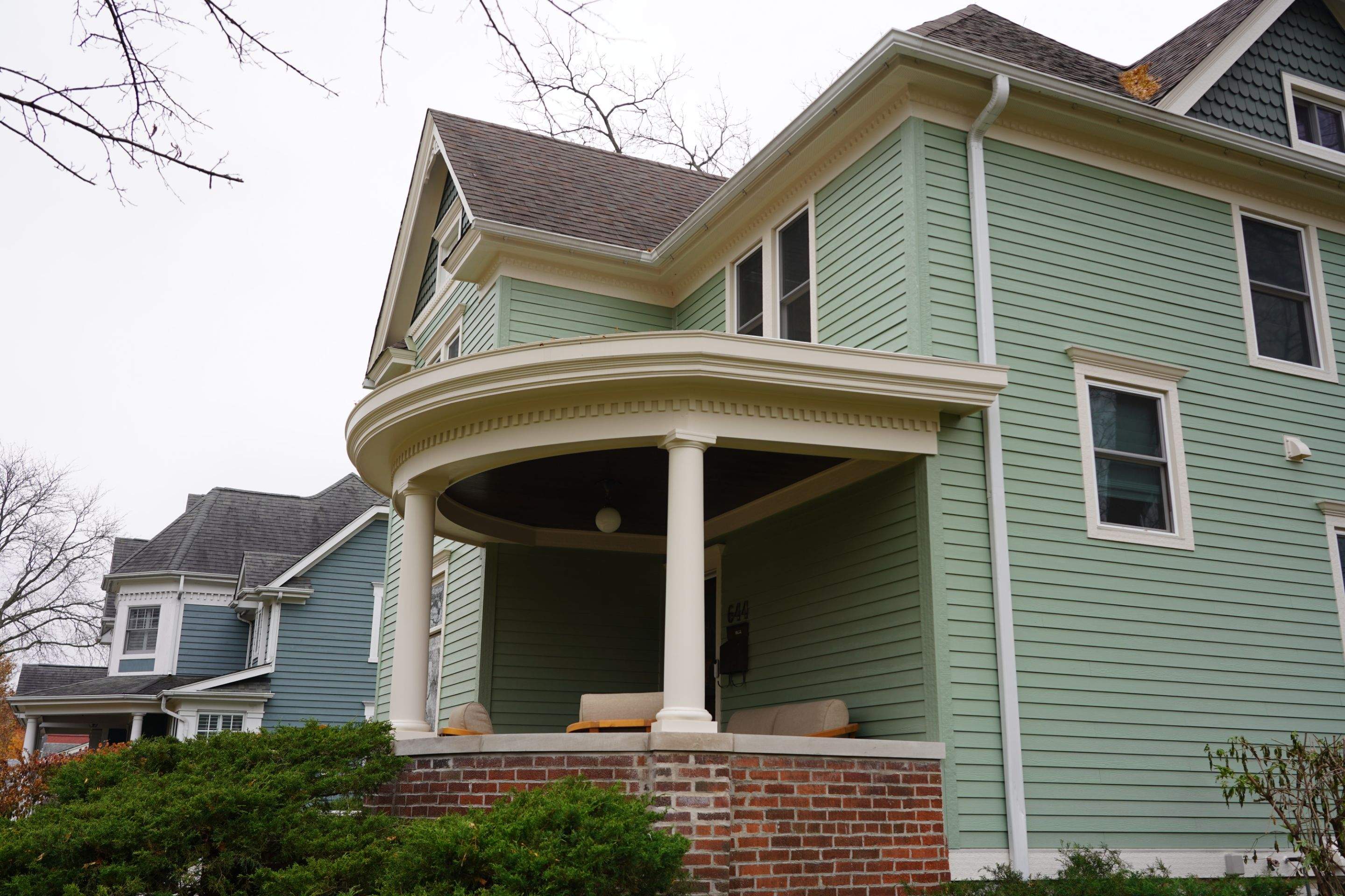 Glen Ellyn Exterior Renovation Featuring James Hardie Siding and Porch Restoration by Great American Exteriors
