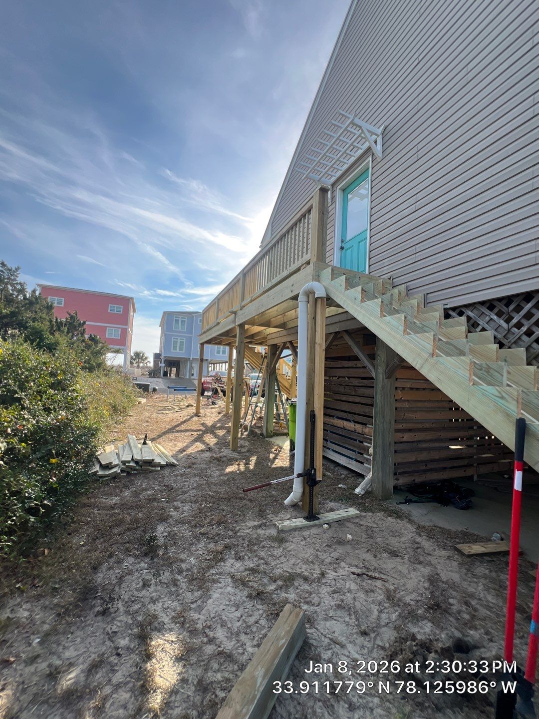 Deck Construction in Oak Island, NC | Coastal Outdoor Living Project by RGR Construction and Roofing, LLC