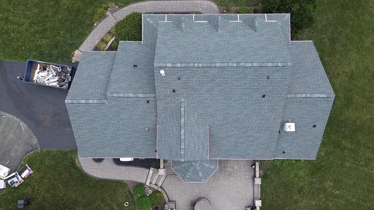 Full Roofing Replacement and Gray Shake Hardie Siding Installation in Butler by Cousins Roofing Siding & Decks