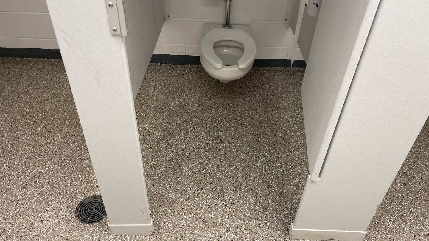 Park Restroom Floors using Pebble Beach by Your1DayFloor.com