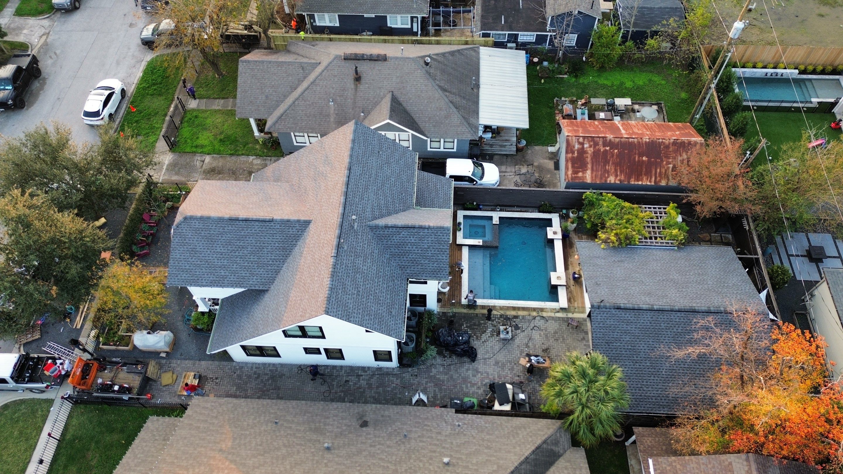 Houston Residential Roof Replacement Featuring GAF HDZ Shingles in Pewter Gray by Houston Roofing & Construction