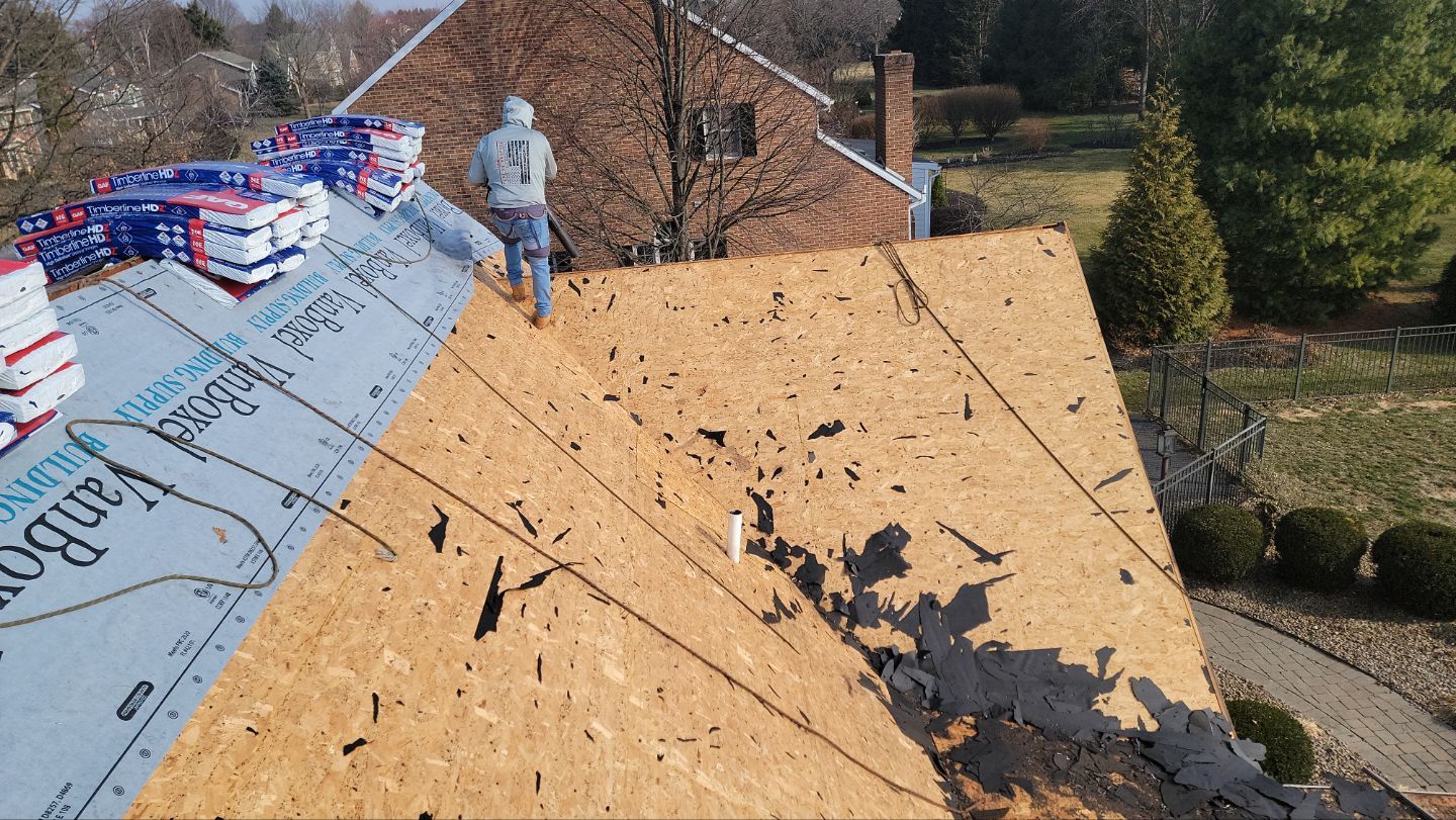 Roof Installation using Gaf Hdz Architectural Shingle - Hickory by Teflon Roofing