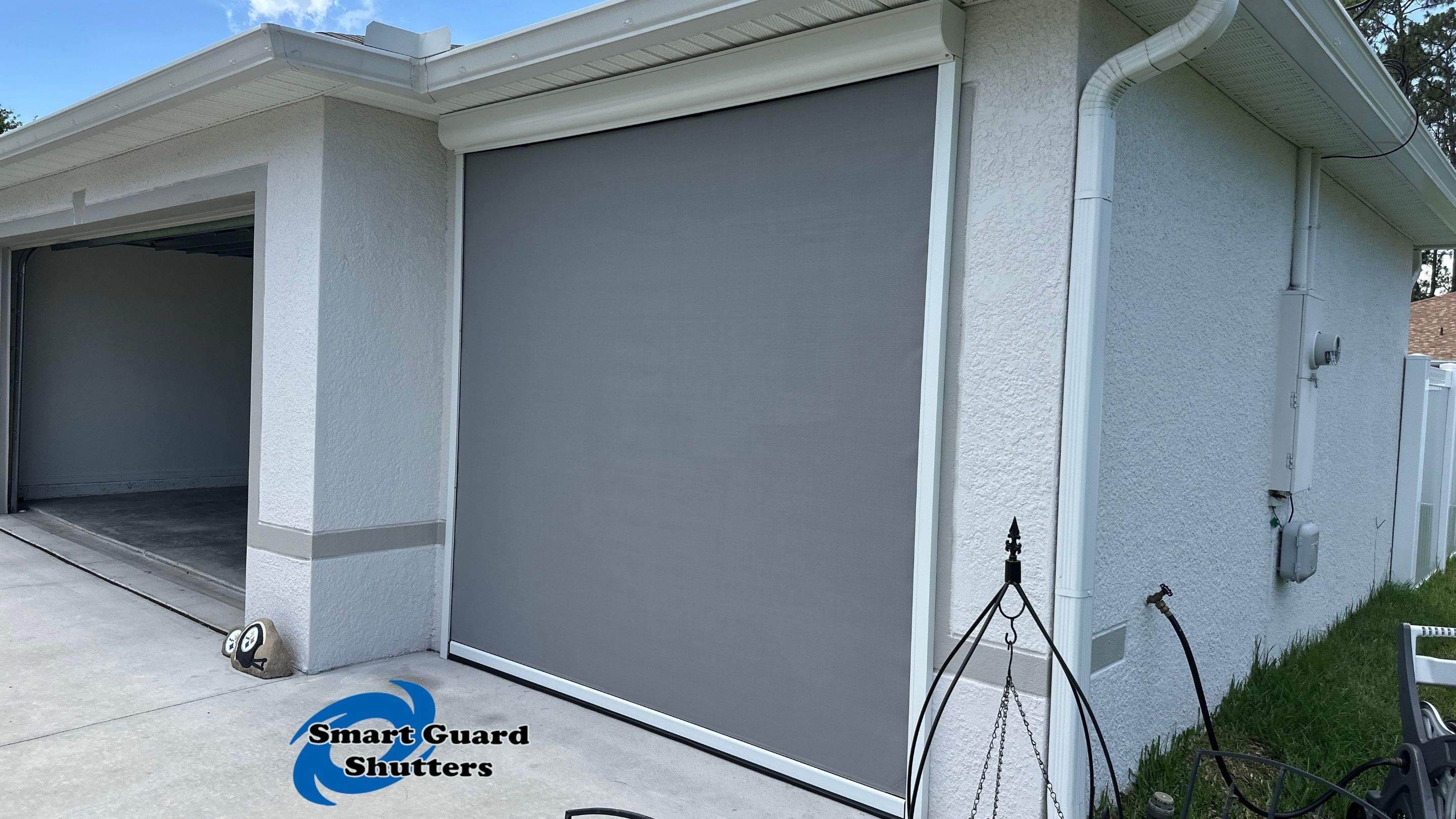 Retractable Bug Screen in Grey by Smart Guard Shutters
