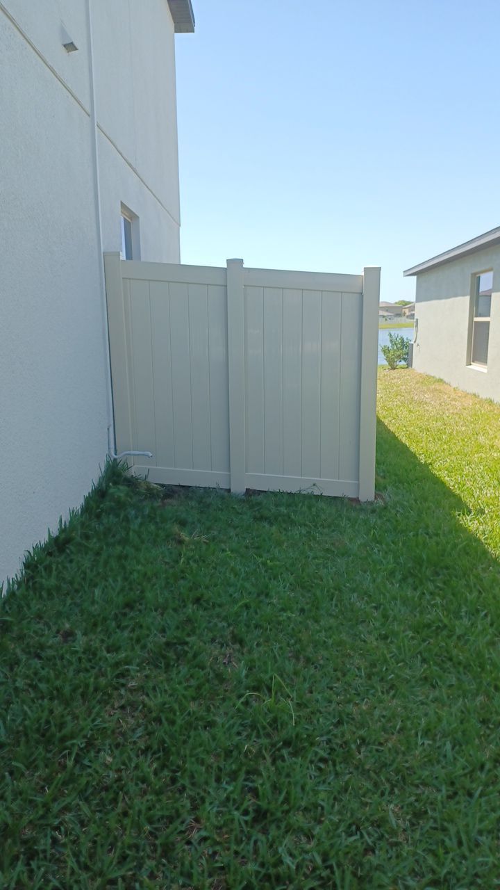 Sun City 6 ft. Tall Tan Vinyl Privacy Fence by Asap fence and gates, LLC