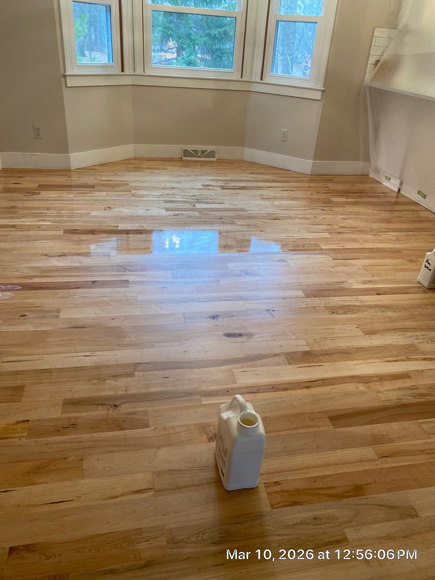 Water Damage + New Finish on Maple by RTBaldwin Hardwood Floors