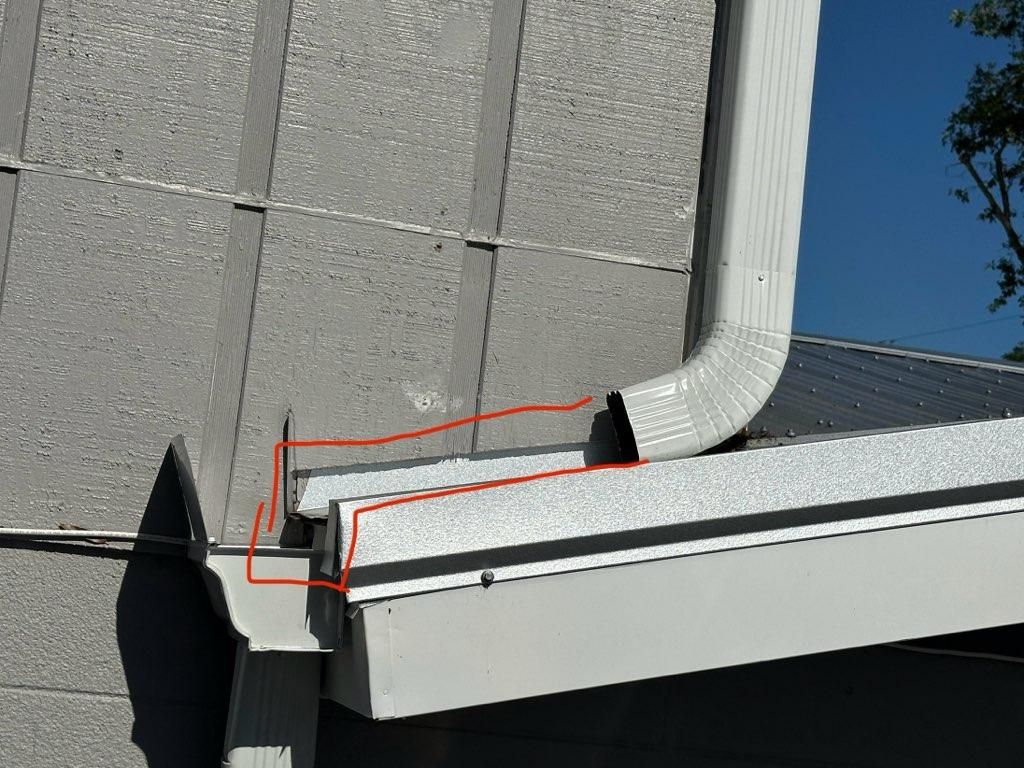 White K Style Seamless Gutters using 3X4 Elbow Downspout in Sarasota FL by Gutter Professors