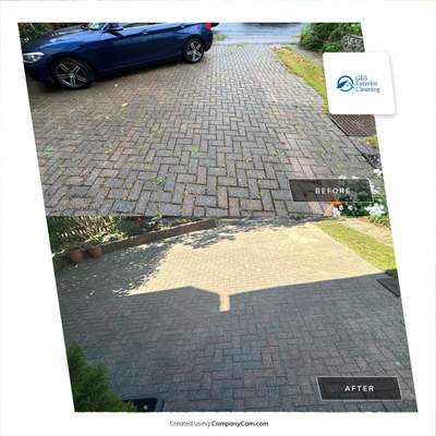 Driveway Clean using Honda 21lt High Pressure Machine
