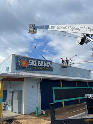 Channel Letters on Backer for Ski Beach Bar and Grill
