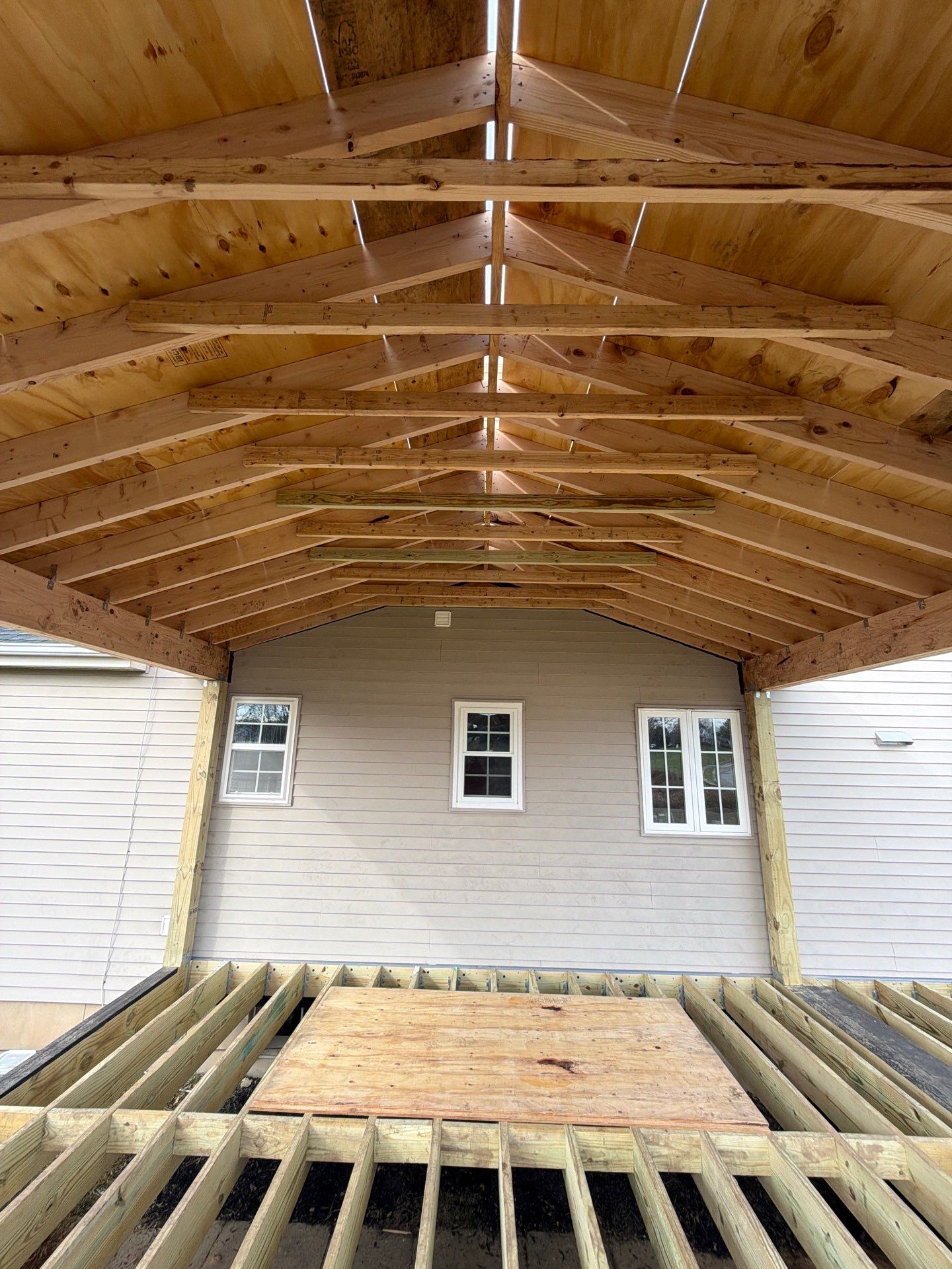 New Deck With a Roof and TV Mount in Raritan, New Jersey by deck guardian