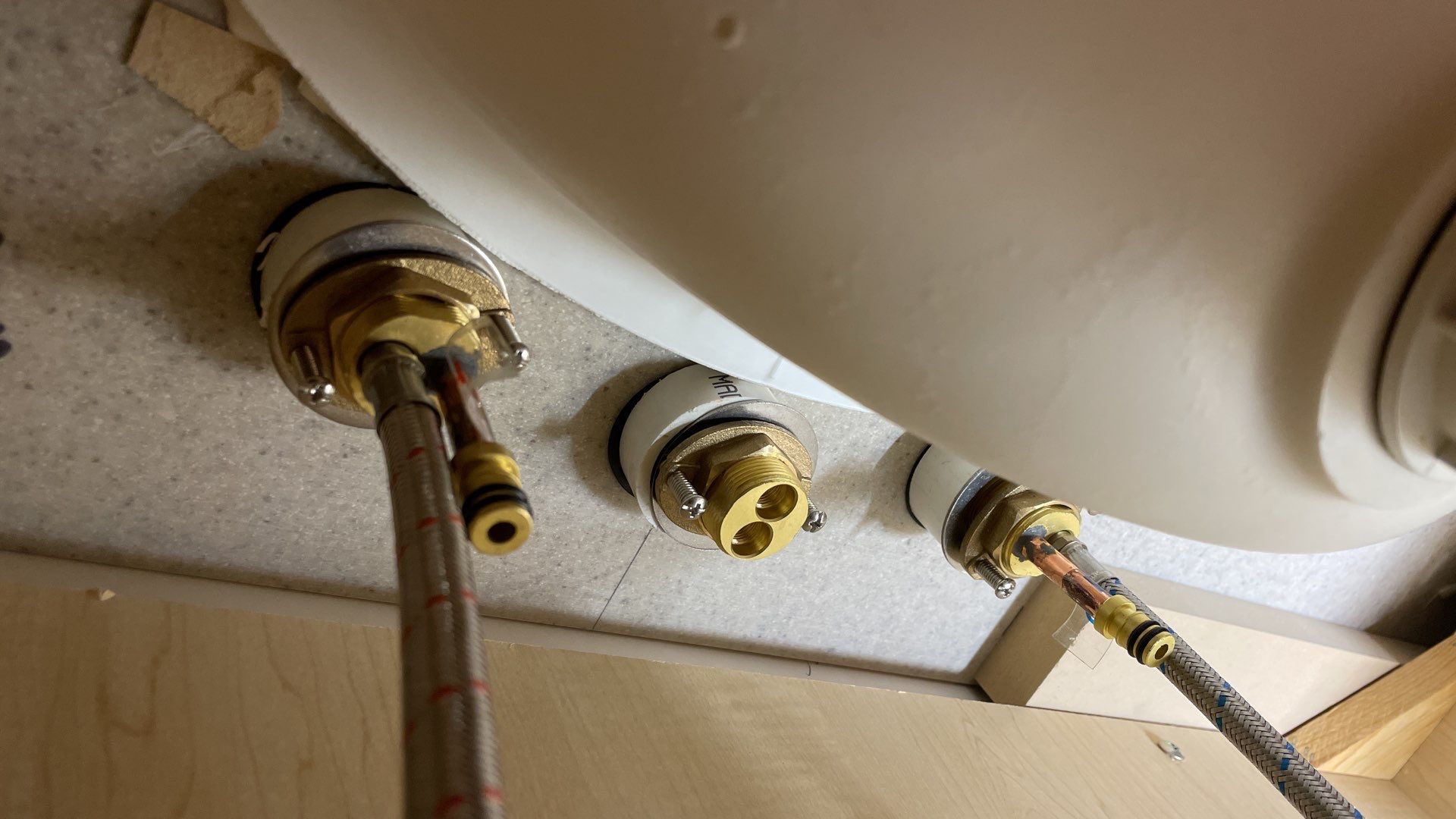 Bathroom Remodel using Customer Supplied Faucets by Stake Plumbing and Heating