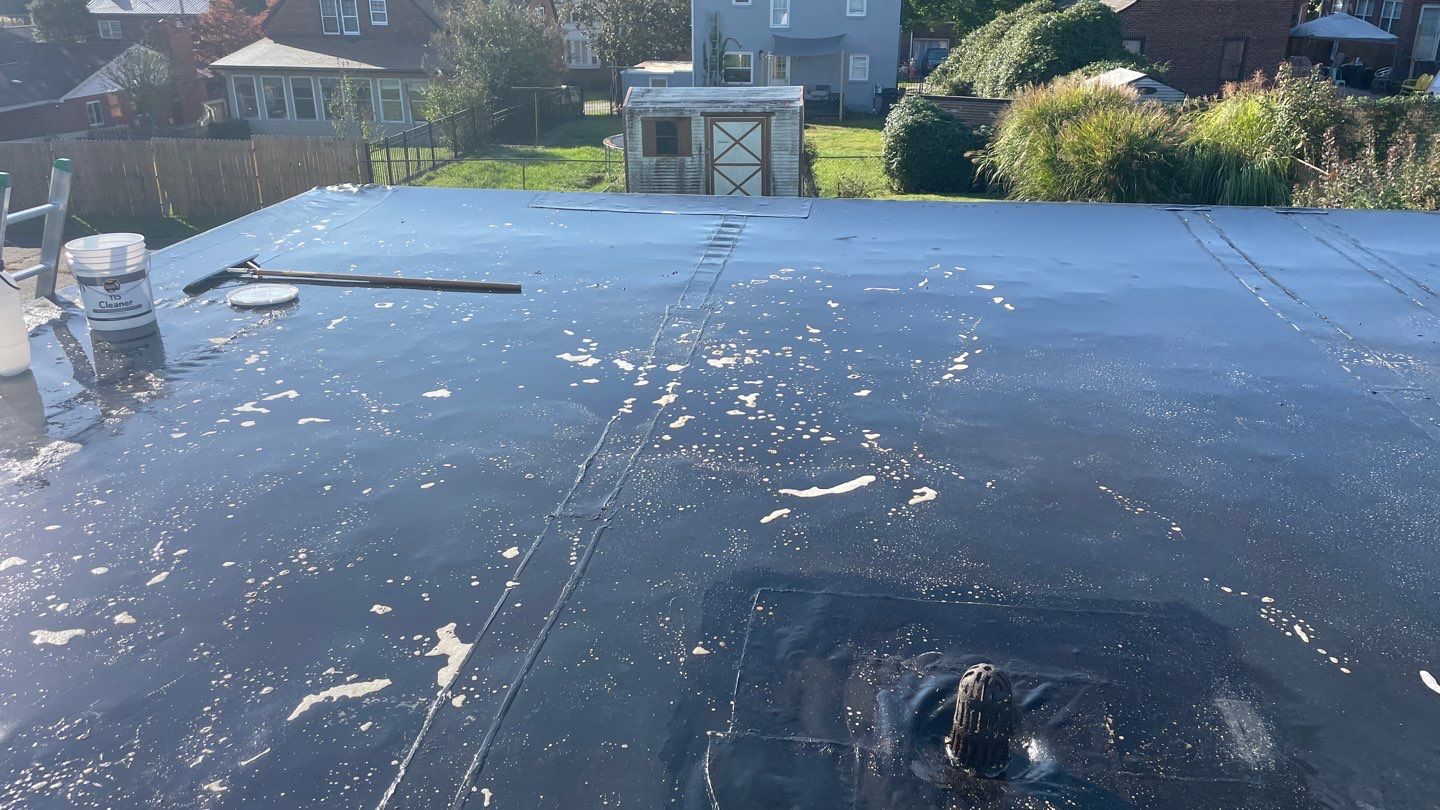 Residential Roofing Installation using EPDM  by Rainstoppers Roofing