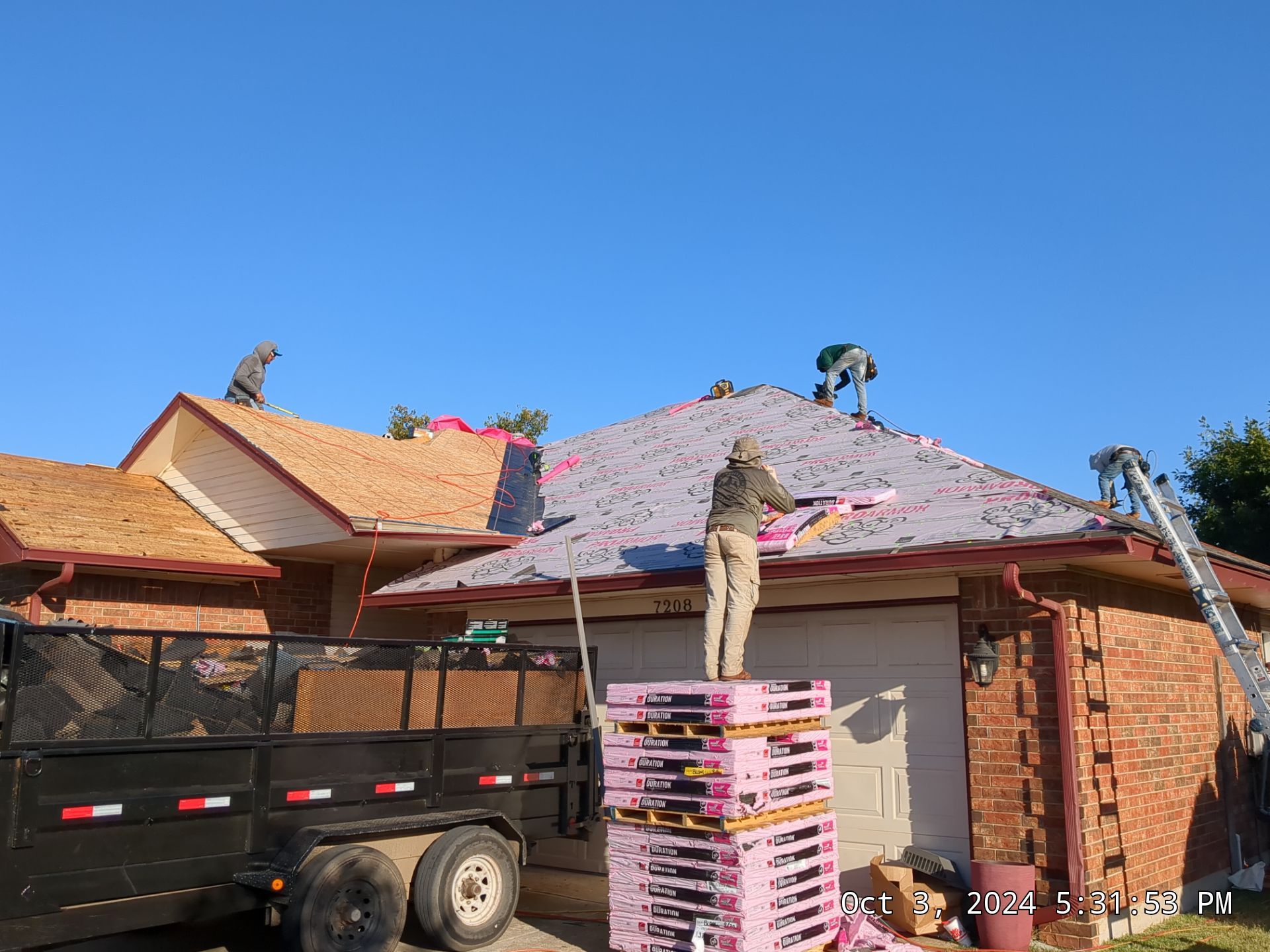 OKC Residential Roofing Installation using Owens Corning by Blackforest Roofing