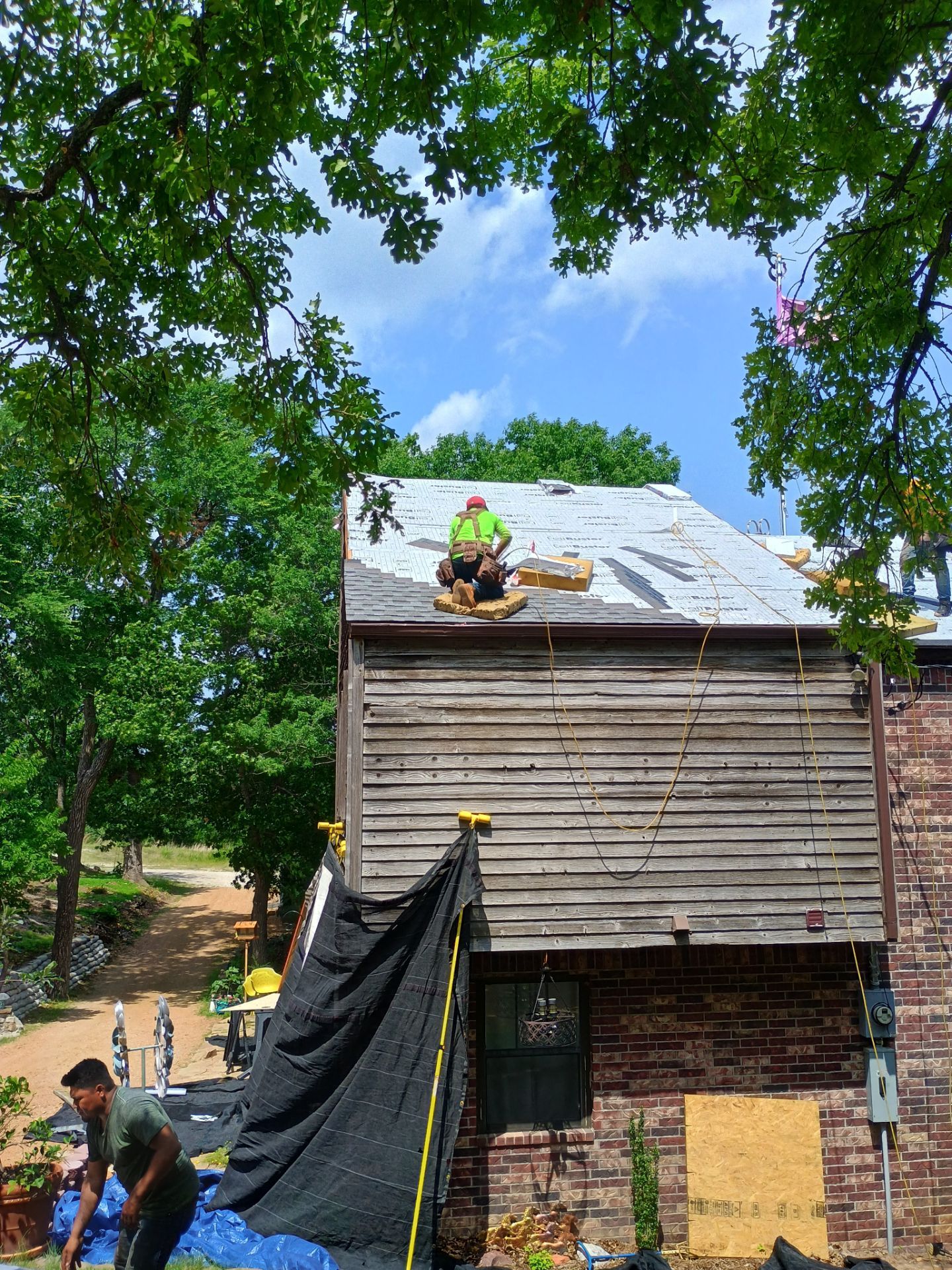 Roof Replacement for Multi-Level Home in Sulphur, Oklahoma by BANA Roofing and Solar Supply
